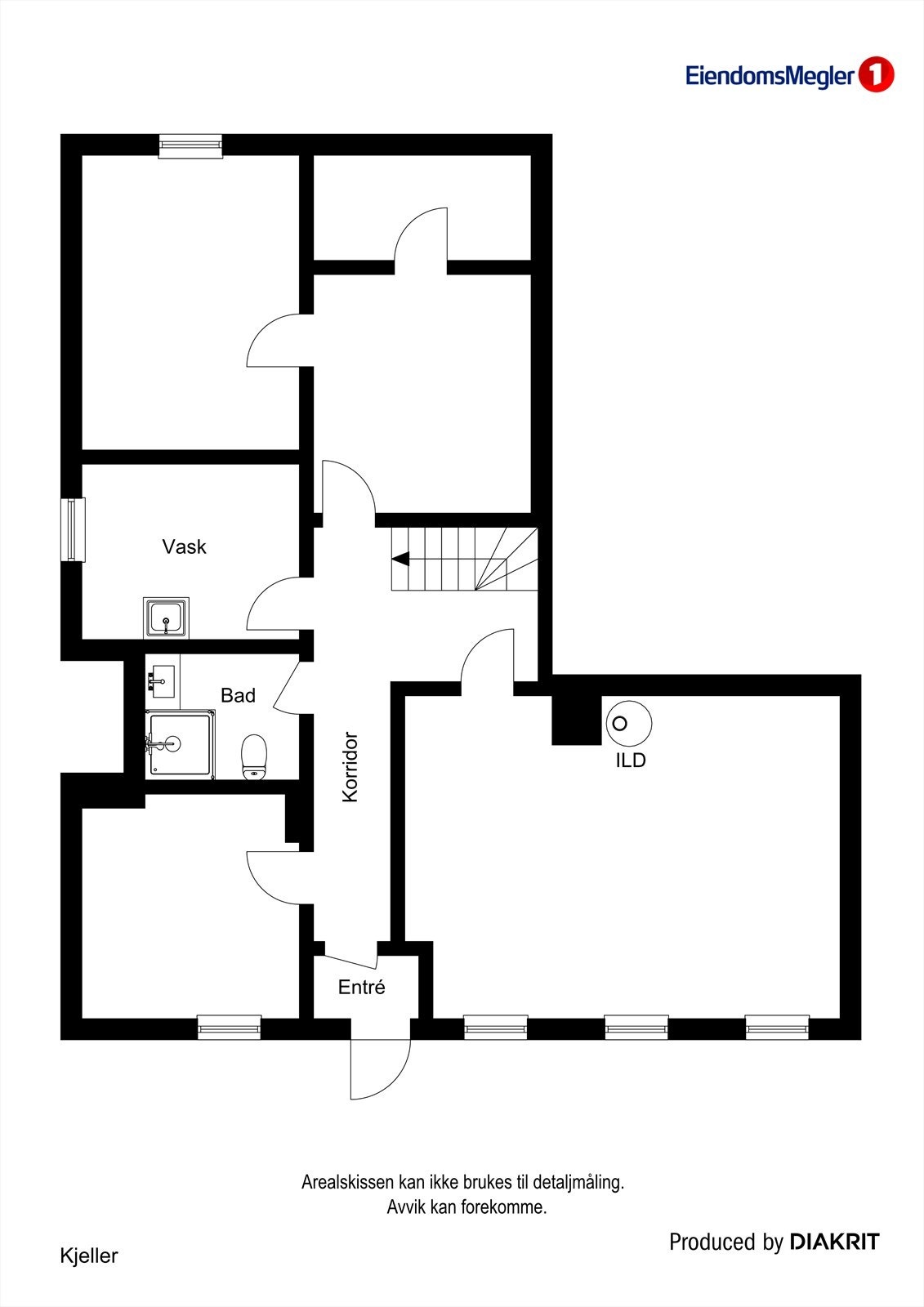 Plantegning underetasjen Galleribilde