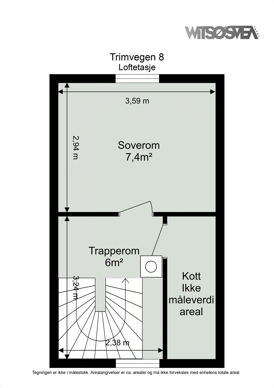 Planskisse - Loftetasje Galleribilde