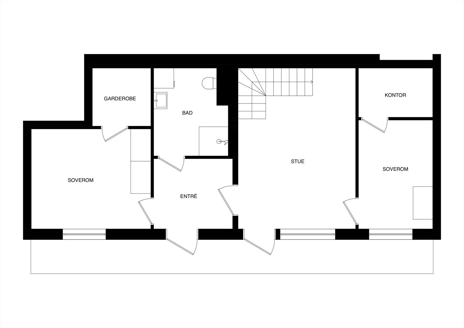 Plantegning 1. etasje Galleribilde