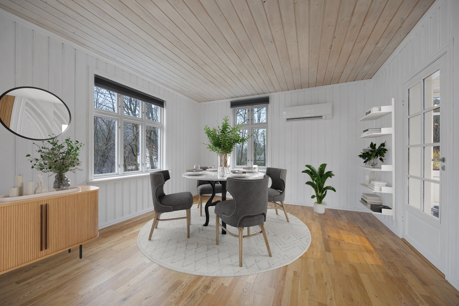 God plass til spisestue. Bildet er digitalstylet. Galleribilde