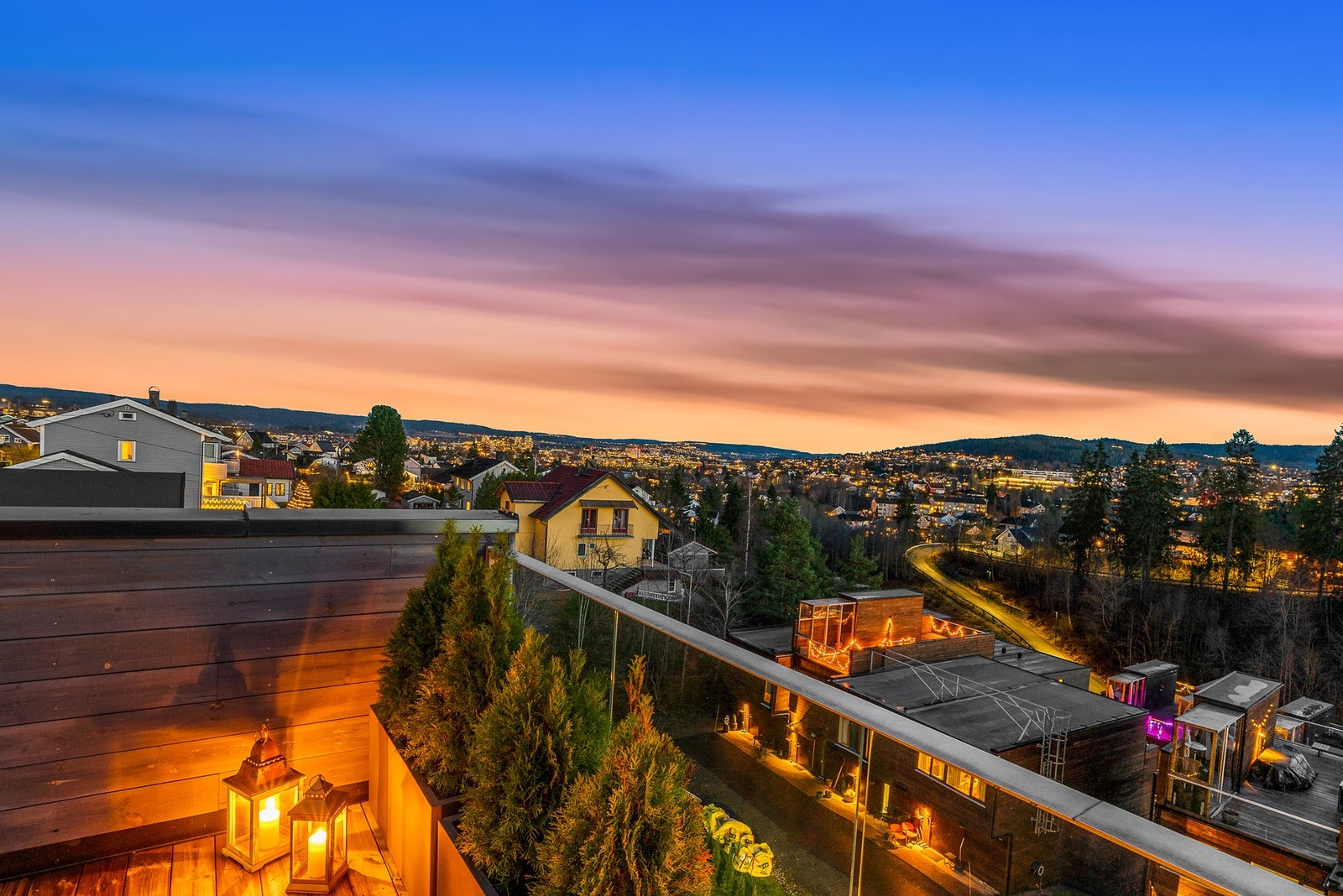 Her får du flott utsikt over Lillestrøm og nærområdet. Galleribilde