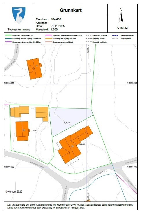 Grunnkart gnr. 104 bnr. 406 Galleribilde