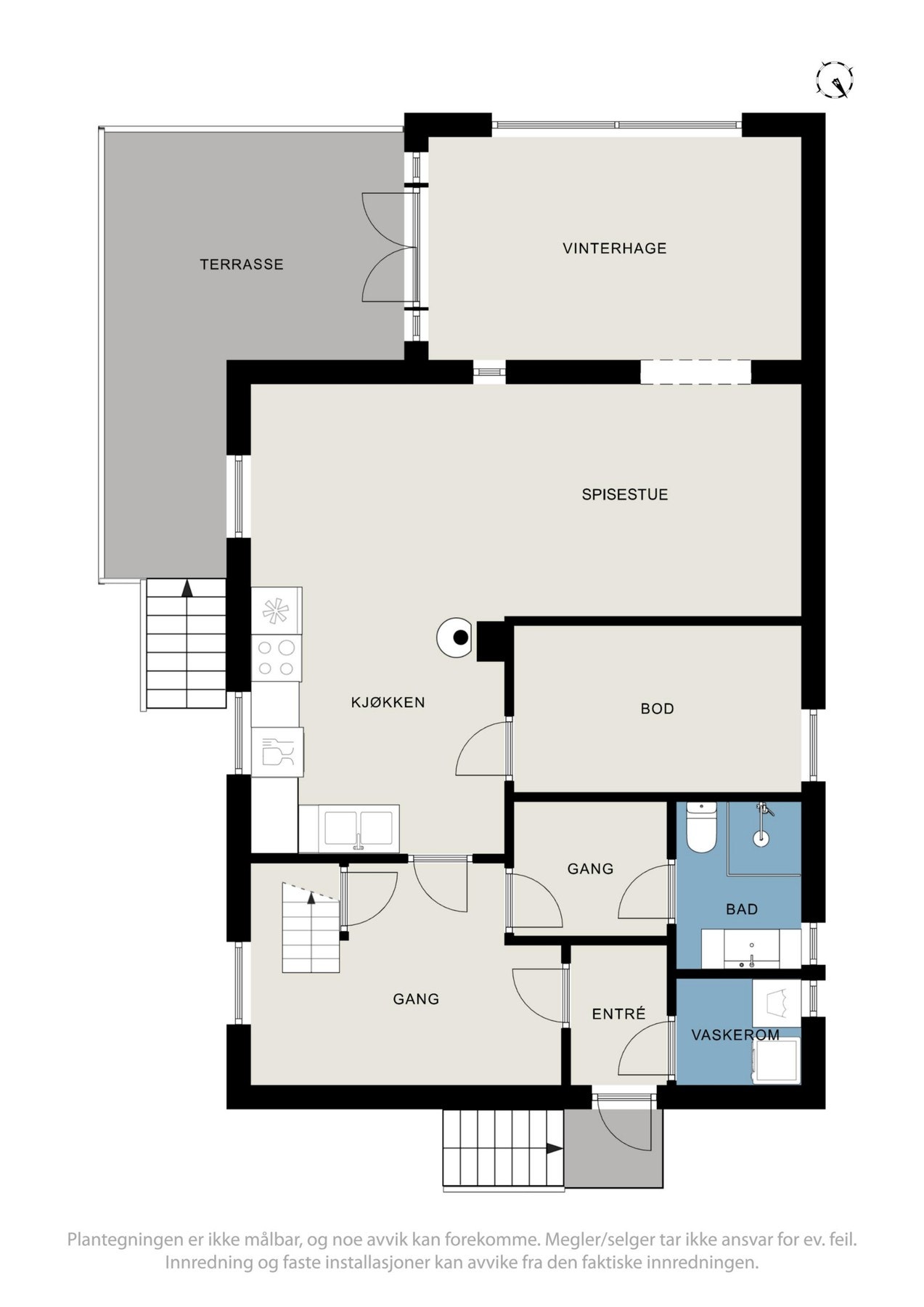 Planskisse over hovedetasje. Galleribilde