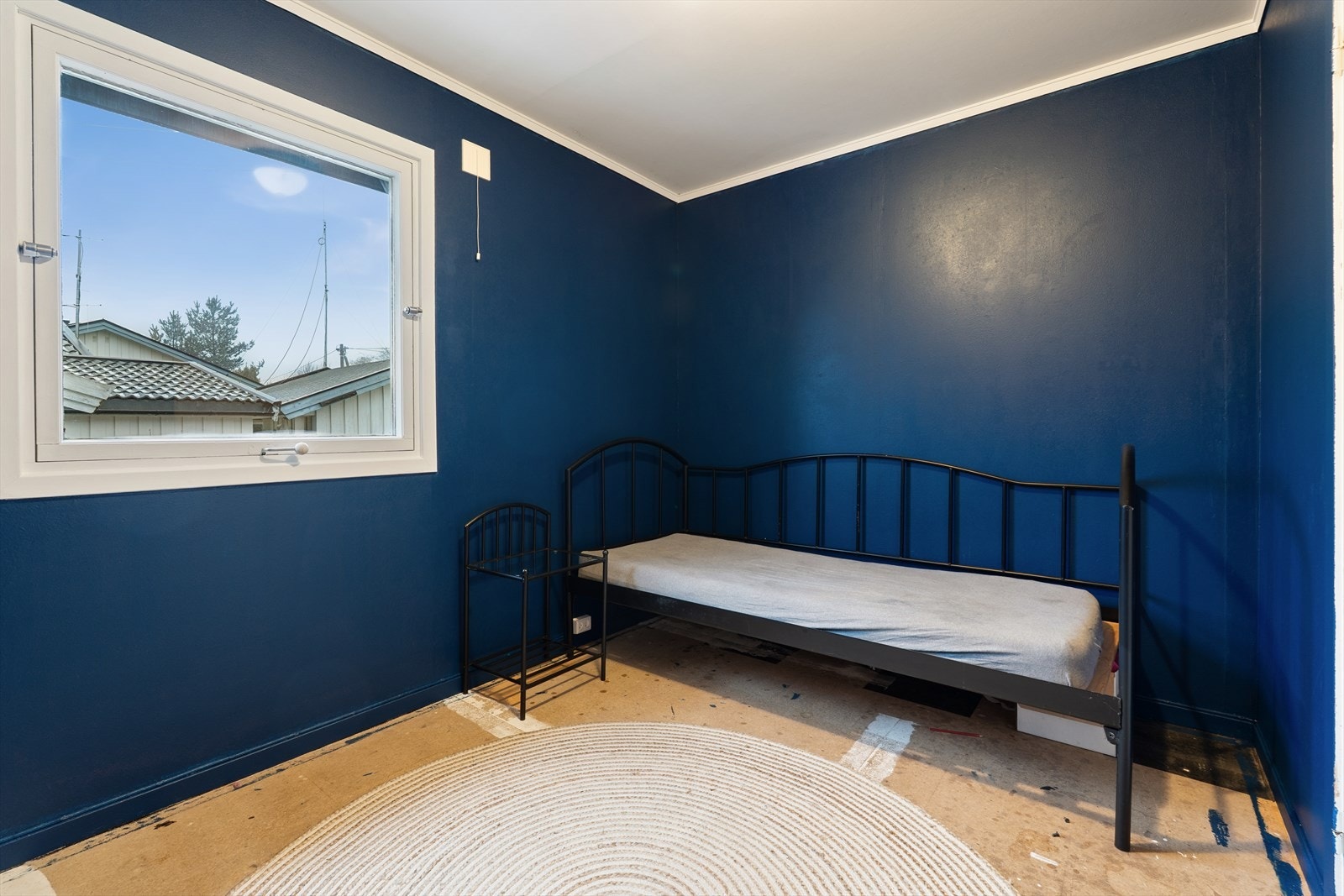 Soverom 2, med plass til seng og tilhørende møblement. Soverommet mangler gulv Galleribilde