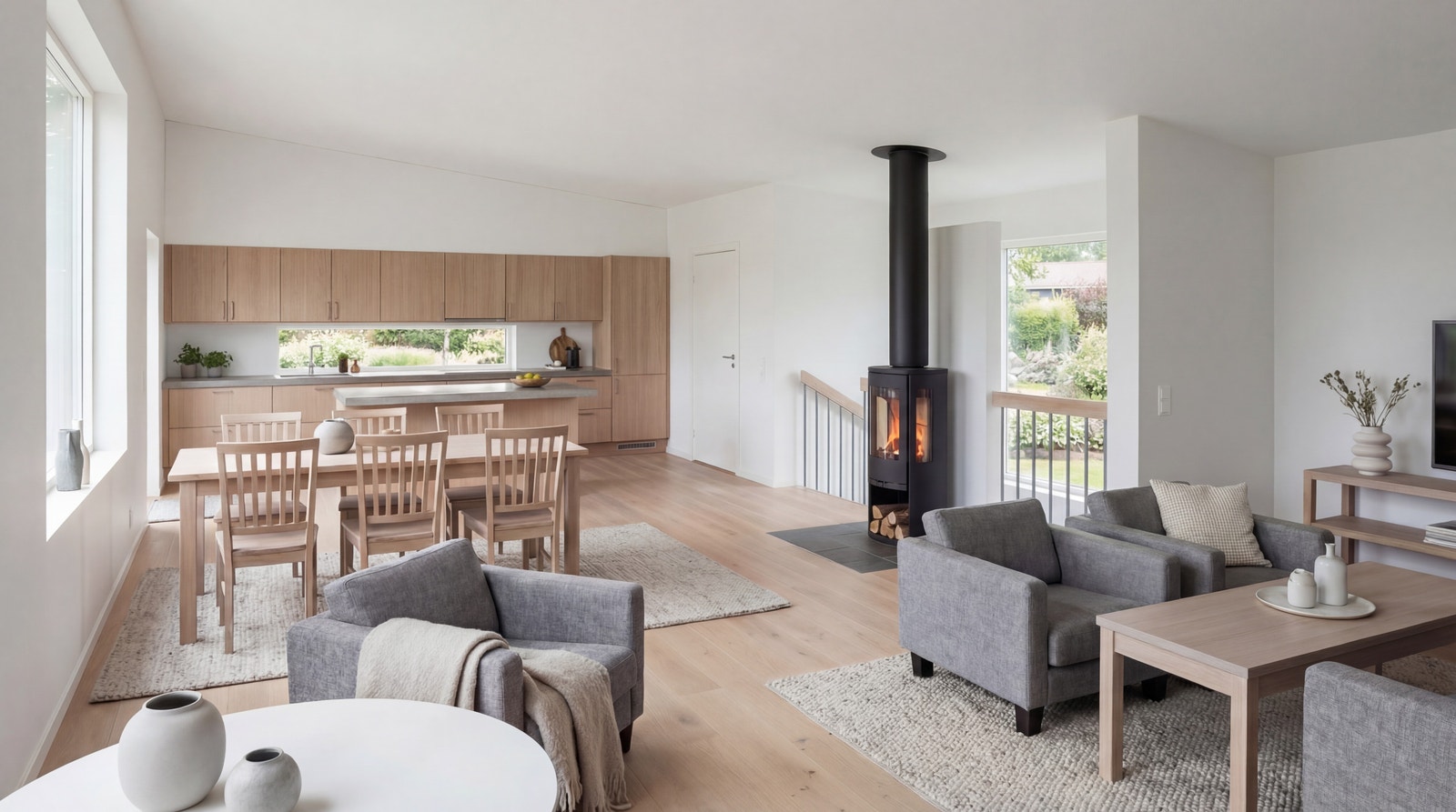 Illustrert interiør boligtype komplett på tomt Galleribilde