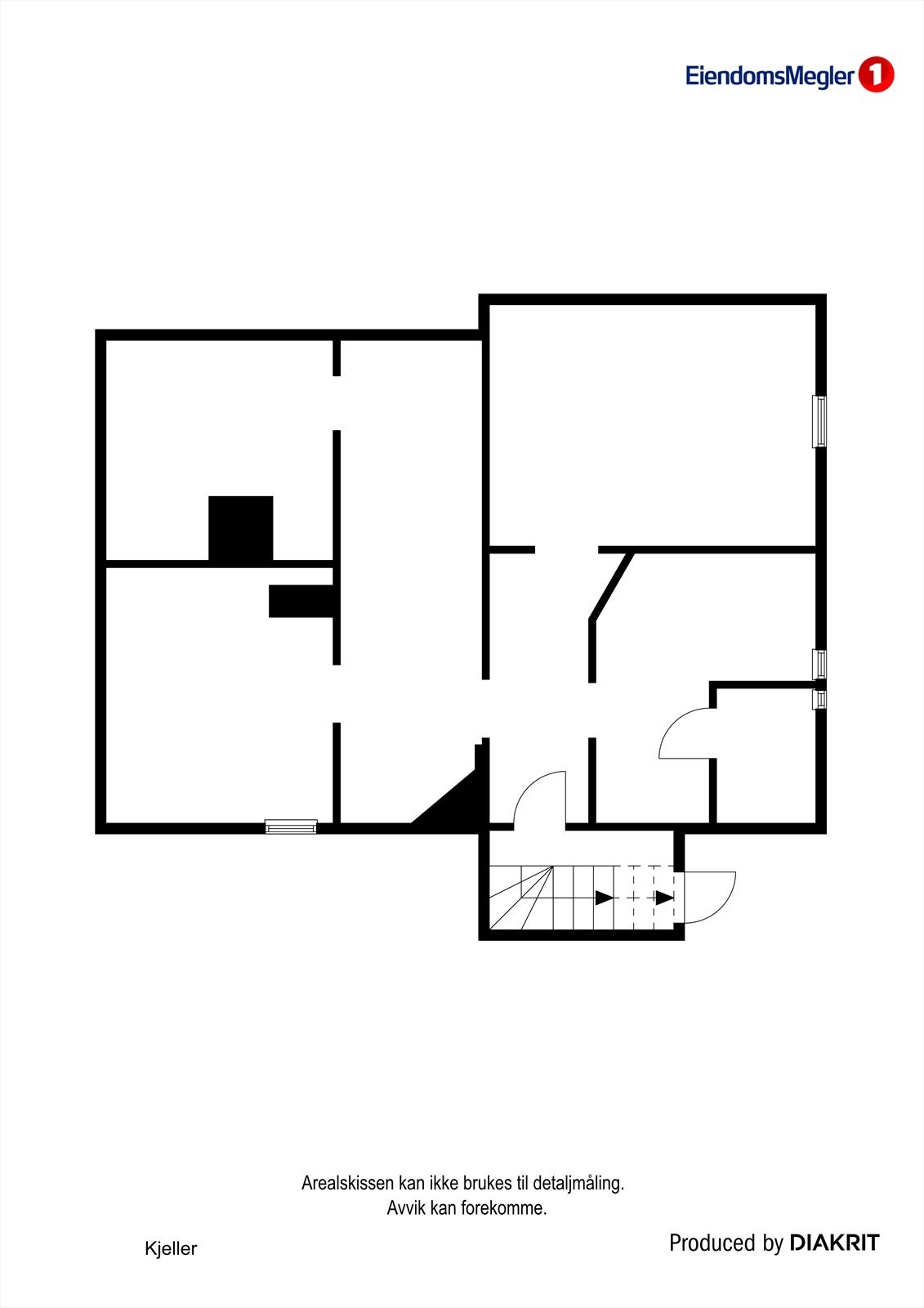 Plantegning kjeller. Galleribilde