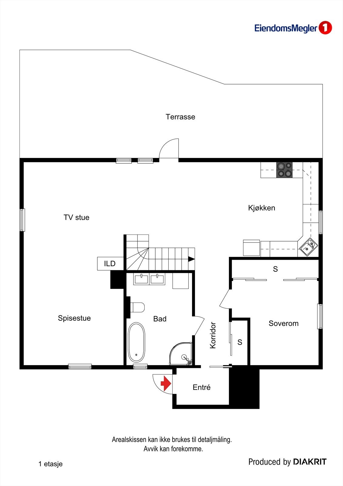 Plantegning 1. etasje. Galleribilde