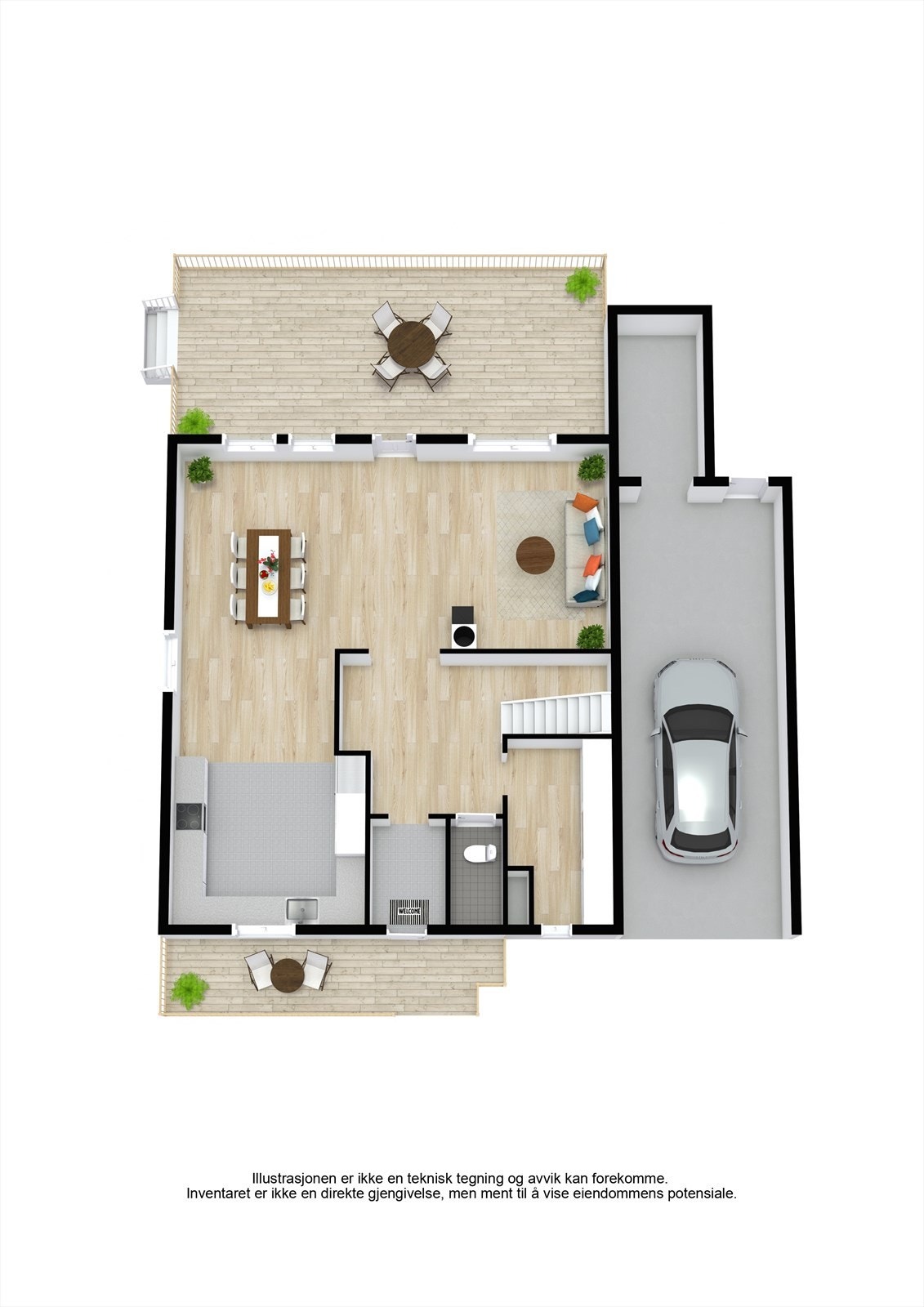 Planskisse hovedetasjen. Galleribilde