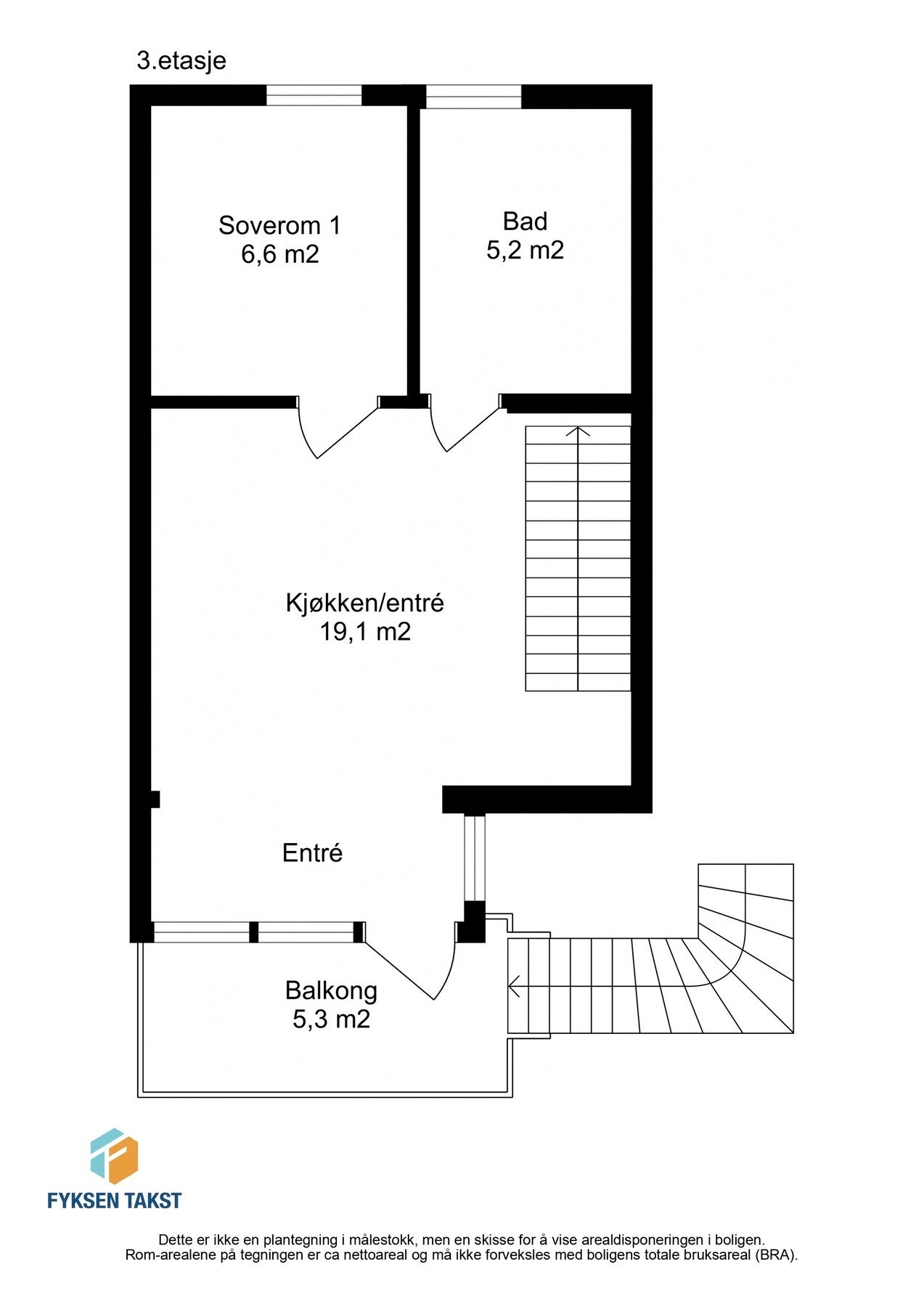 Planskisse 3. etasje Galleribilde