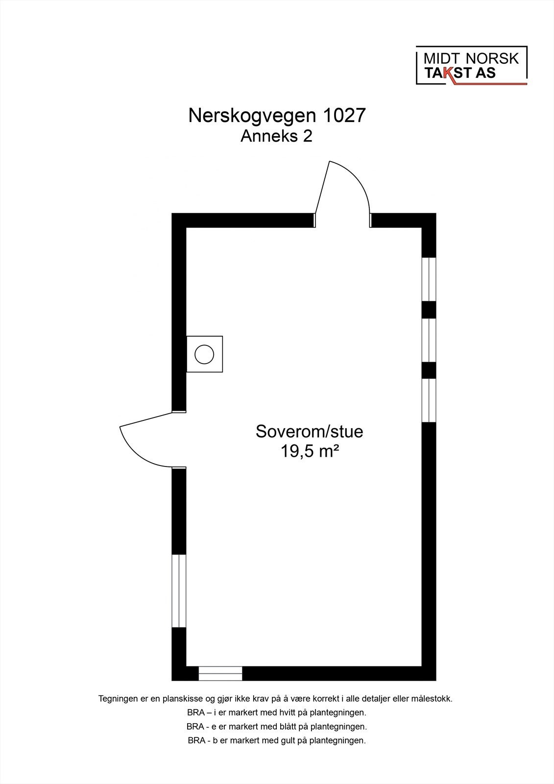 Planskisse frittstående anneks Galleribilde