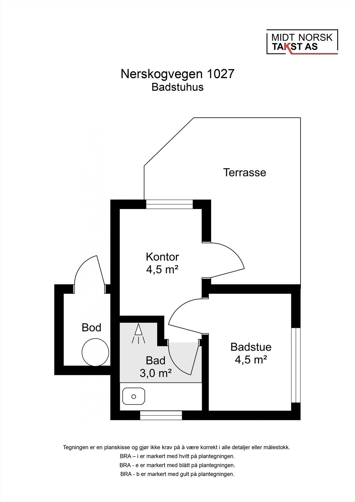 Planskisse badstuhus Galleribilde