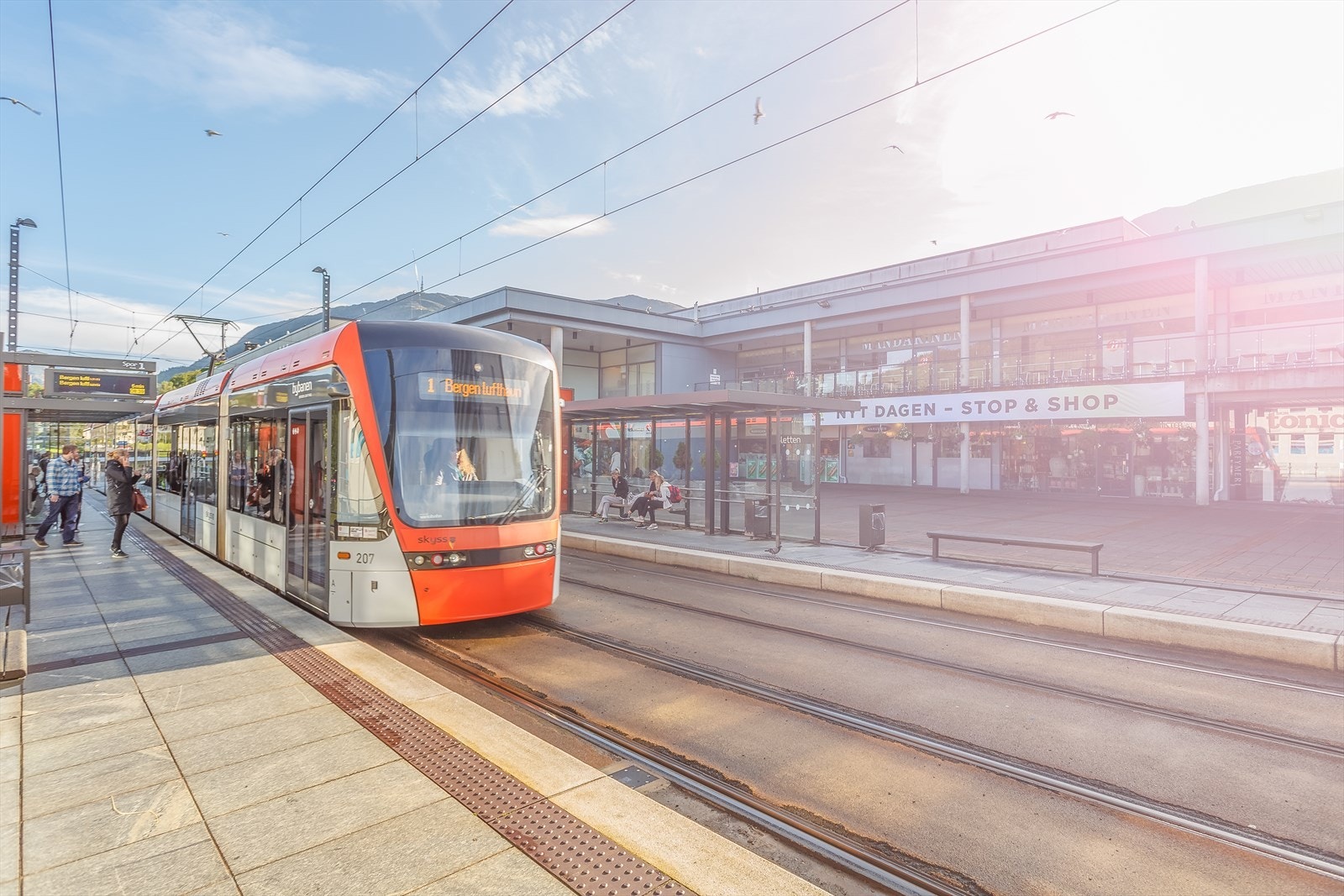 Og det er ca 10 minutters gangavstand til Bybanestopp på Sletten Senter. Galleribilde