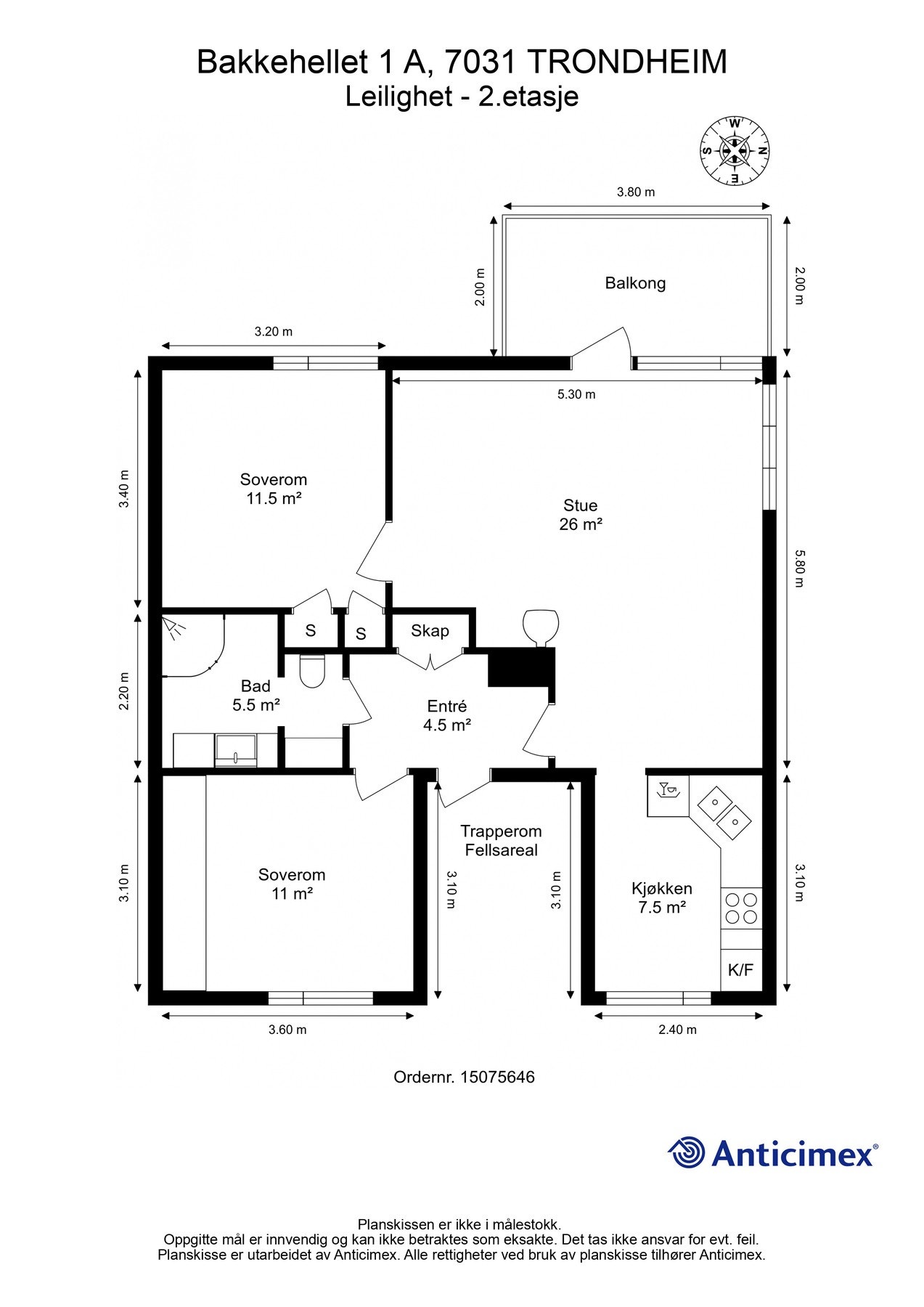 Plantegning - 2.etasje. Galleribilde