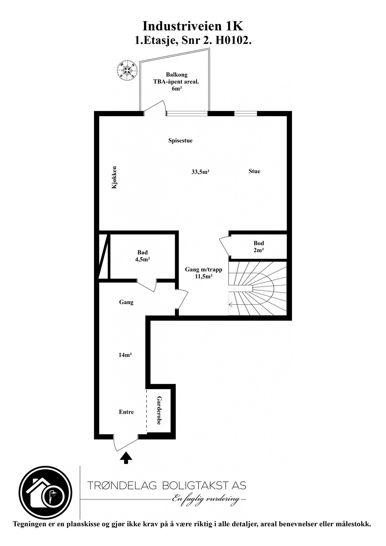 Planskisse førsteetasje. Galleribilde