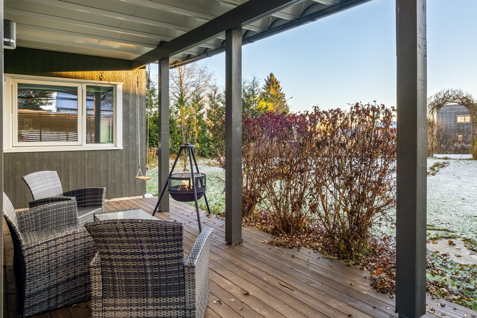 Her sitter du tørt og skjermet for vær og vind. Galleribilde