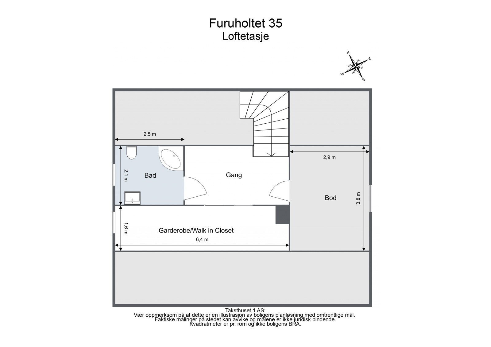 Plantegning - Loft Galleribilde