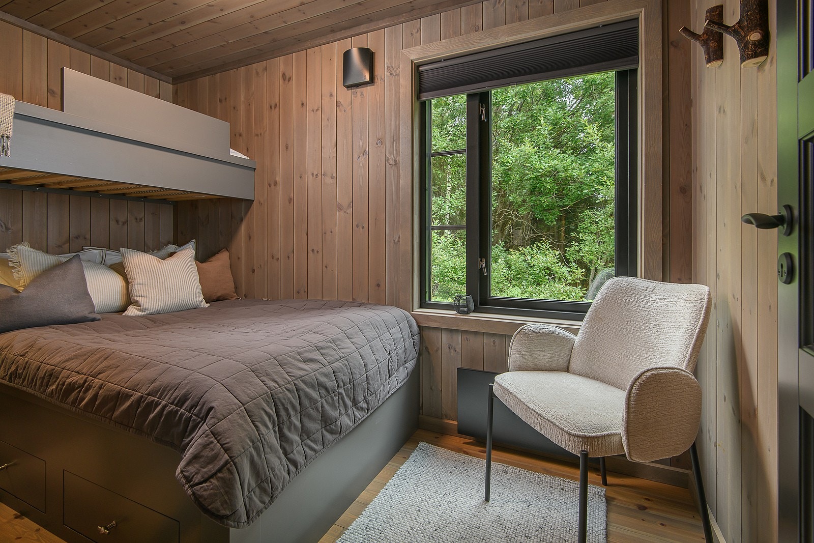 Bilde fra vår visningshytte på Norsk Hyttesenter, Hellerudsletta Galleribilde