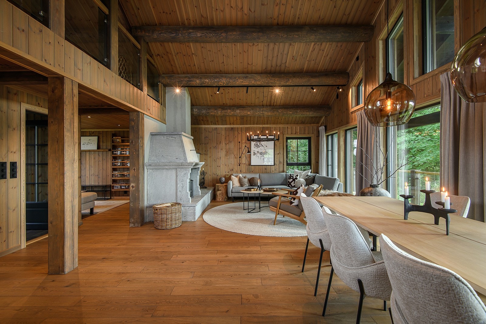 Bilde fra vår visningshytte på Norsk Hyttesenter, Hellerudsletta Galleribilde