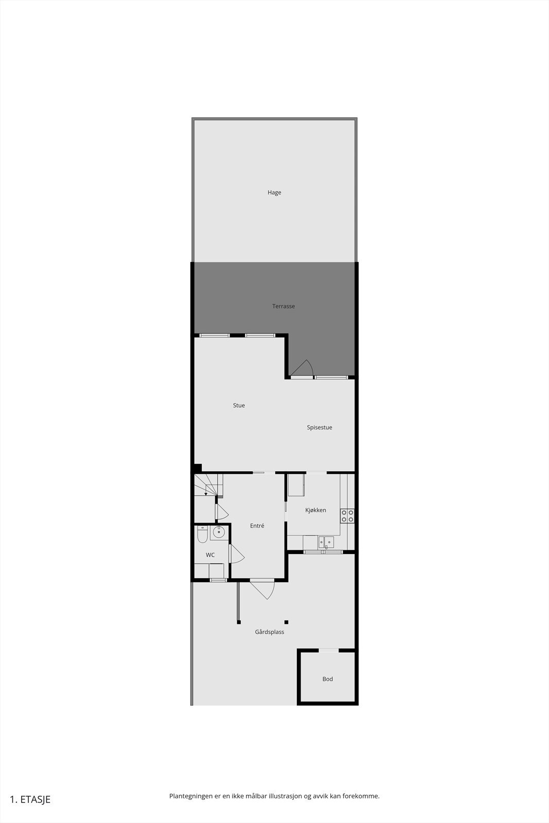 Plantegning av 1. etasje. Galleribilde