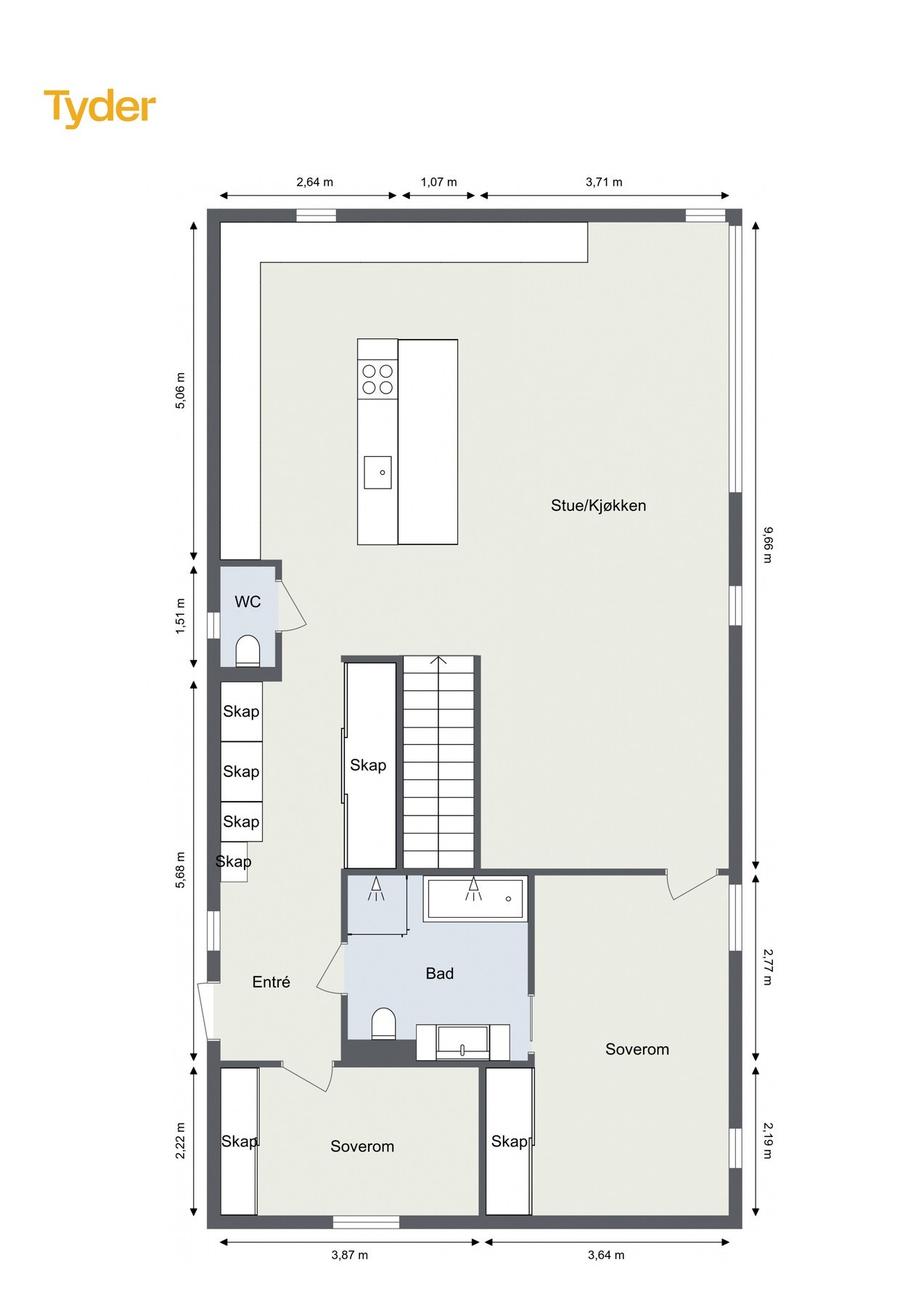 Plantegning 1. etasje Galleribilde