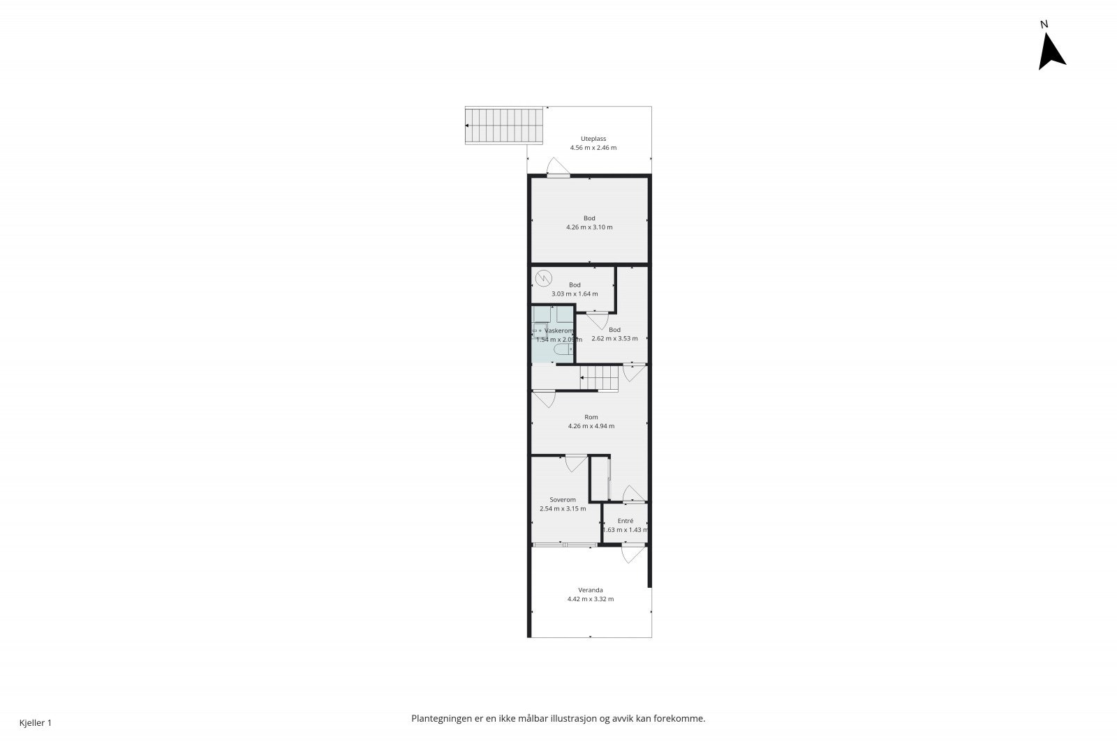 Plantegning underetasje Galleribilde