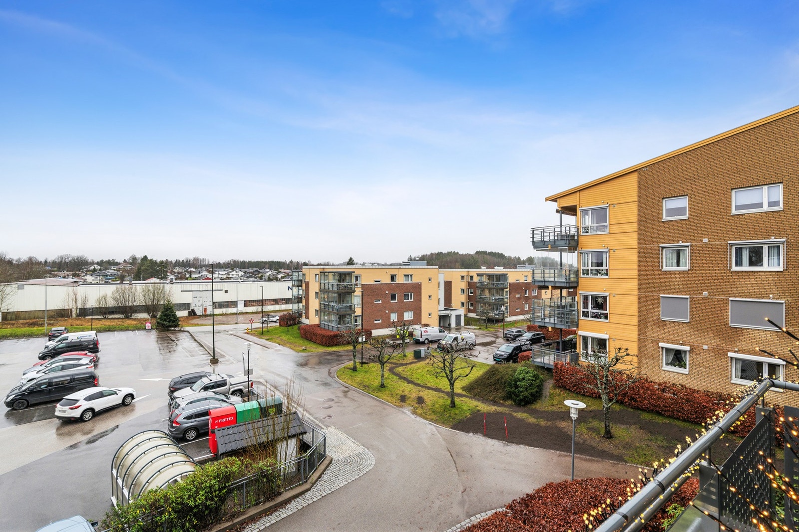 Utsikten fra balkongen Galleribilde