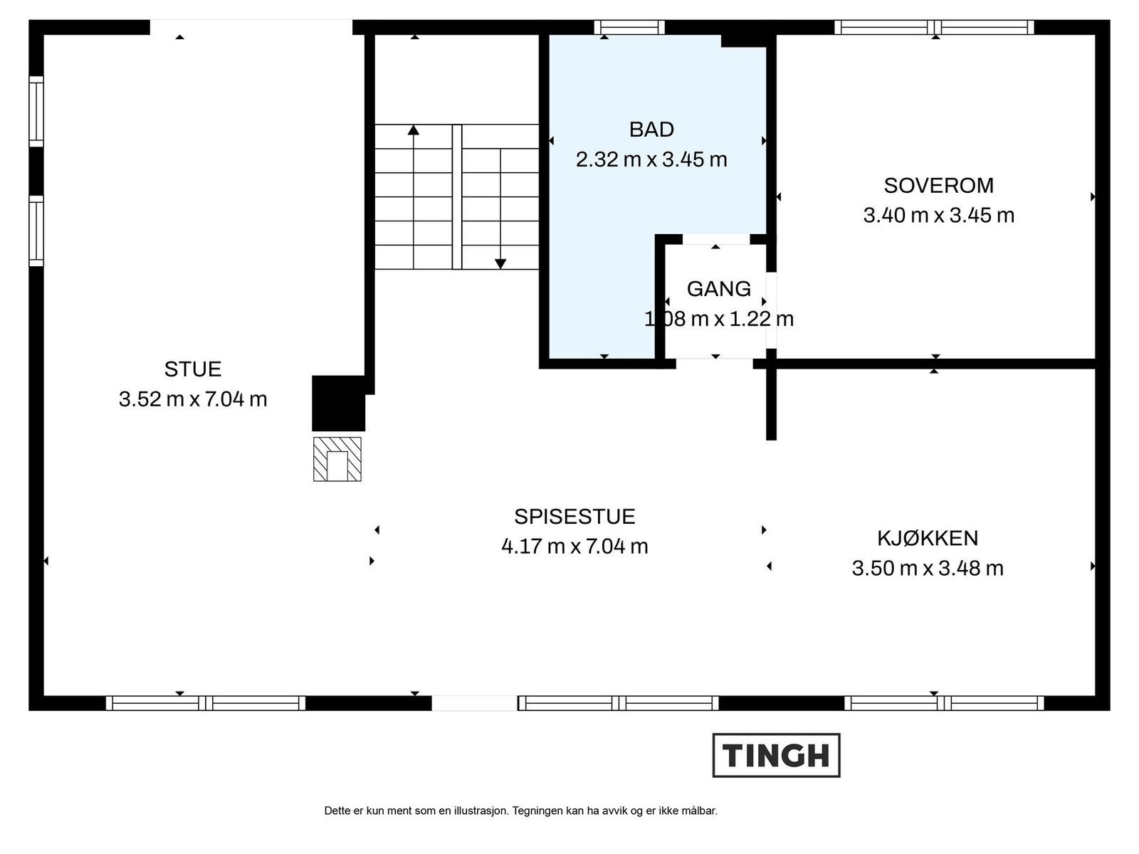 Plantegning hovedetasje Galleribilde