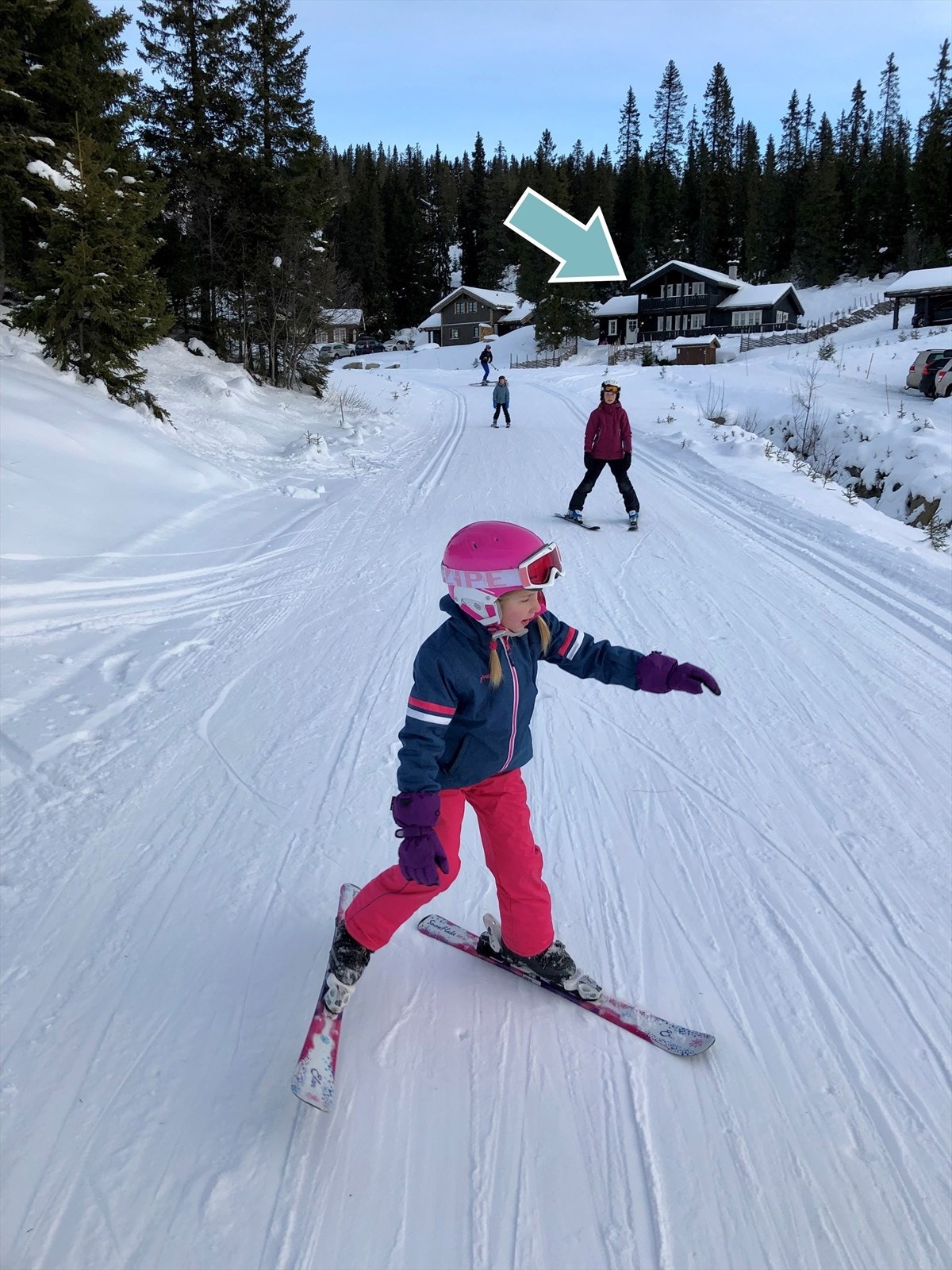 Tilfartsløype rett foran hytta. Galleribilde