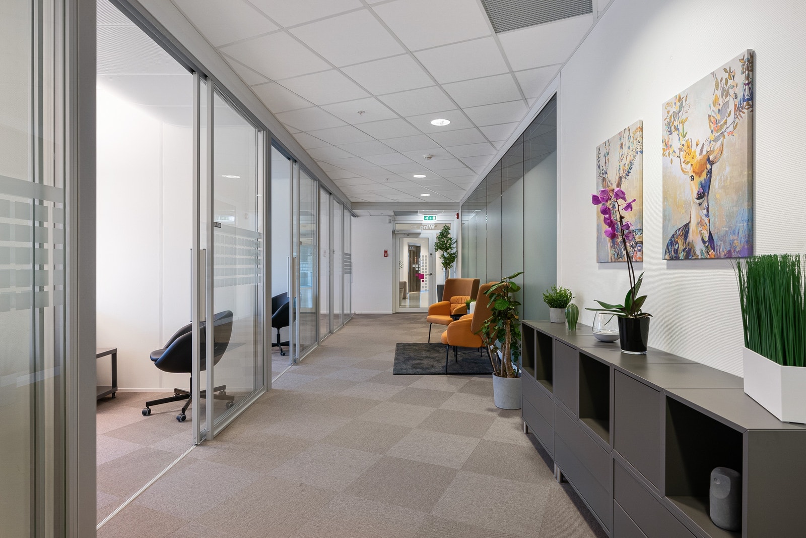 Fellesareal i kontorfellesskapet Galleribilde