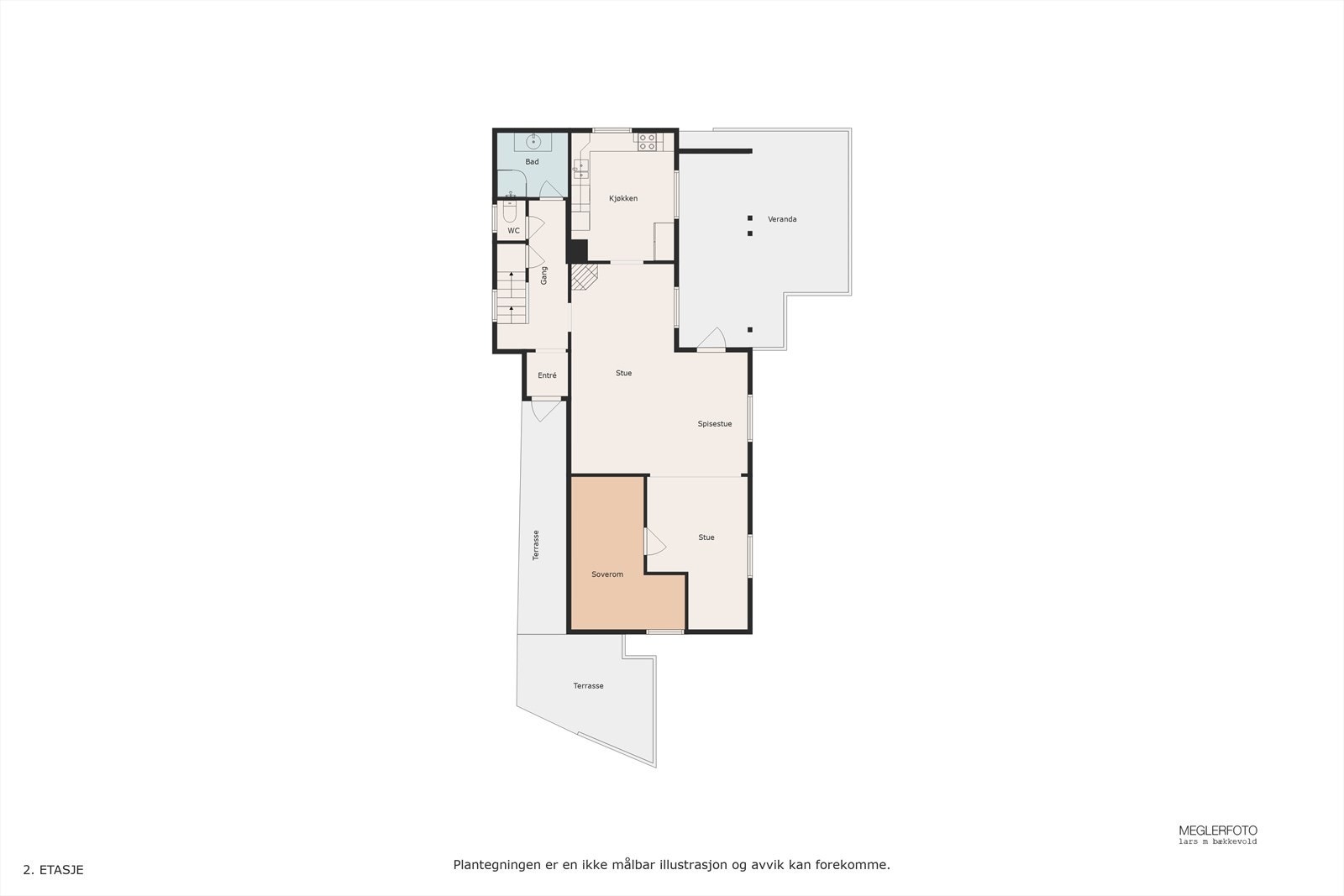 Plantegning 1. etasje Galleribilde