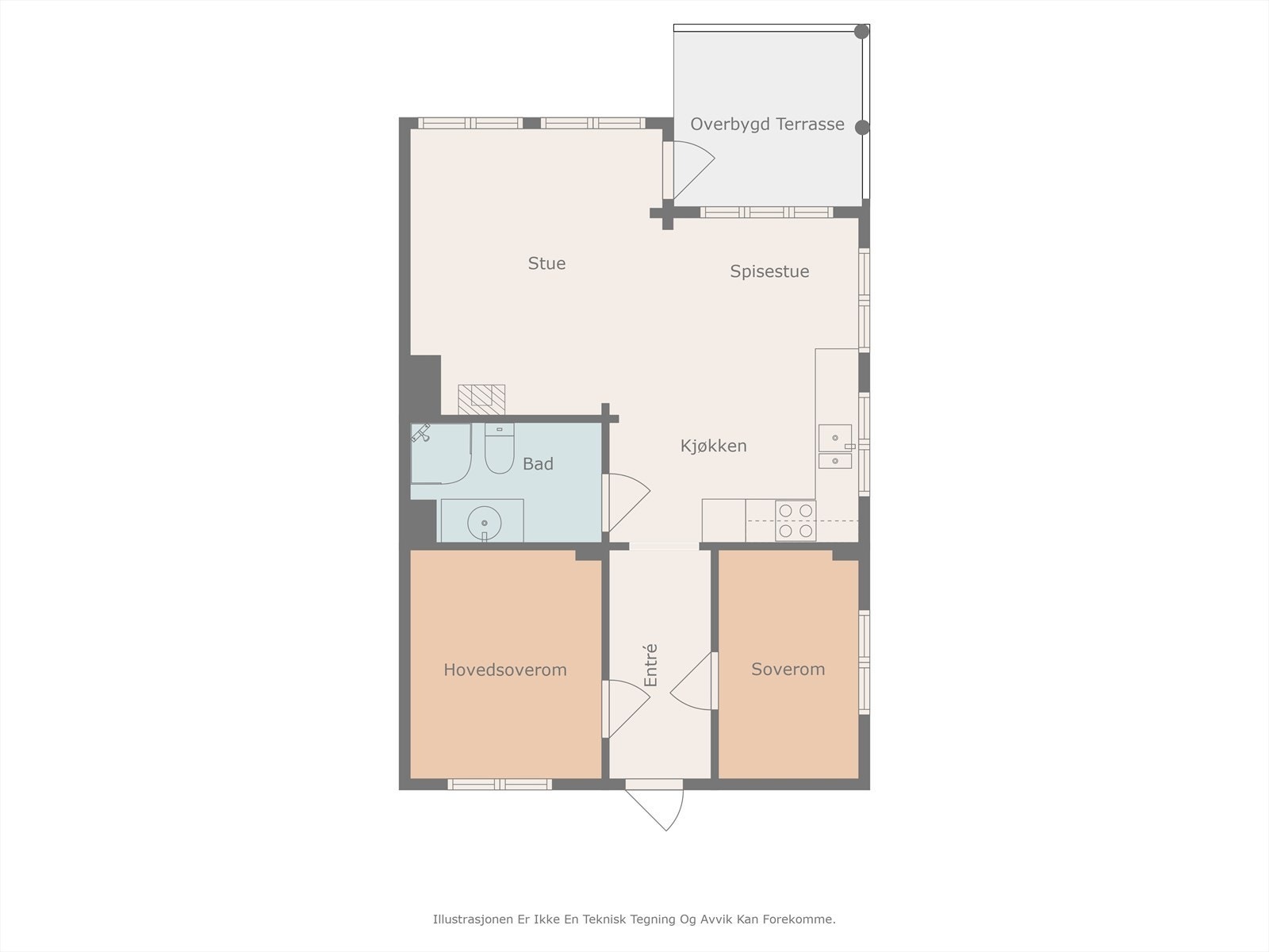 Plantegning, leilighet. Galleribilde