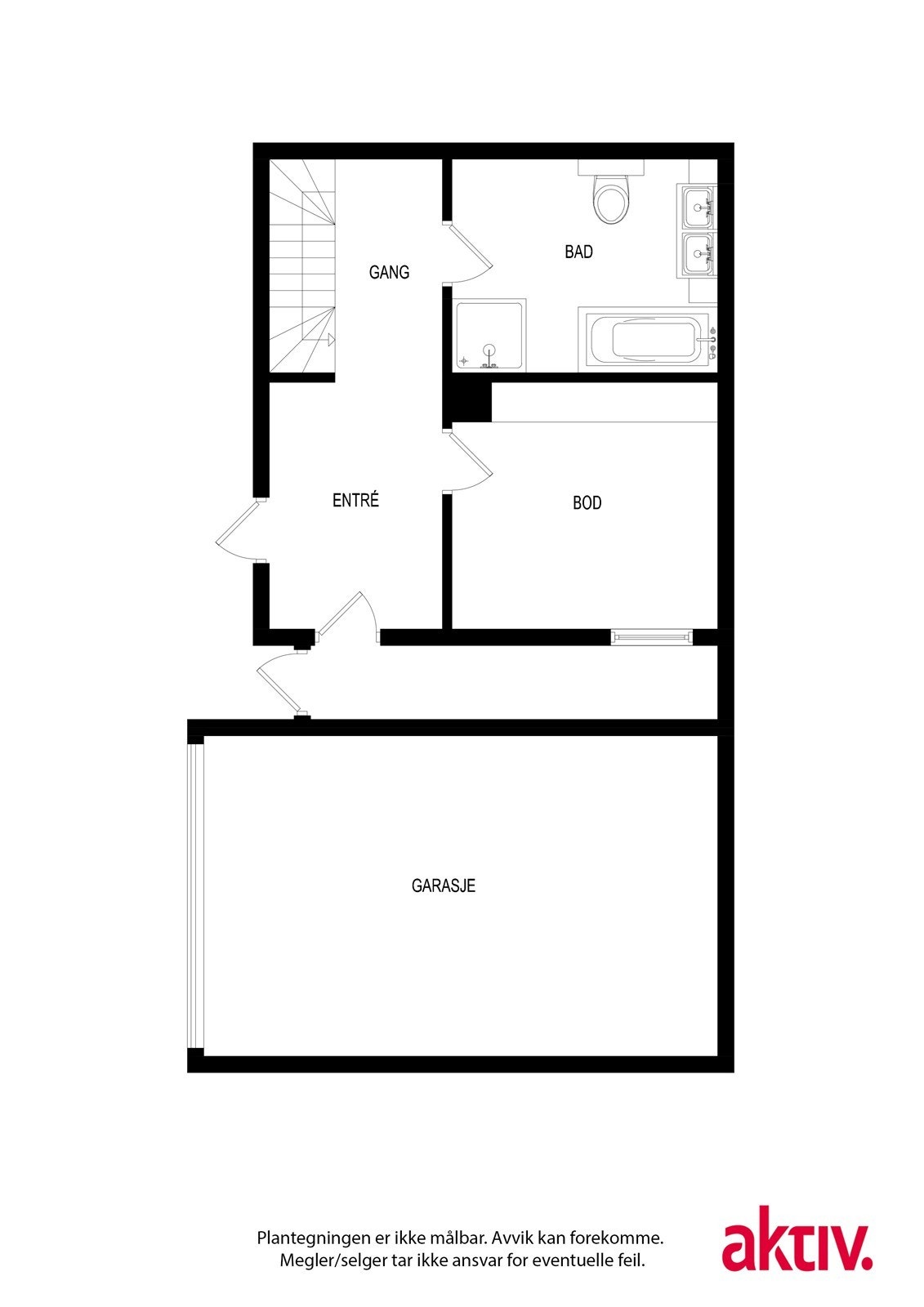 Plantegning underetasje. Galleribilde