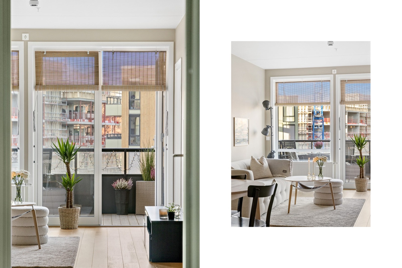 Boligen er gjennomgående og har store vindusflater på begge sider. Her får du godt med lysinnslipp, som gir boligen en luftig følelse Galleribilde