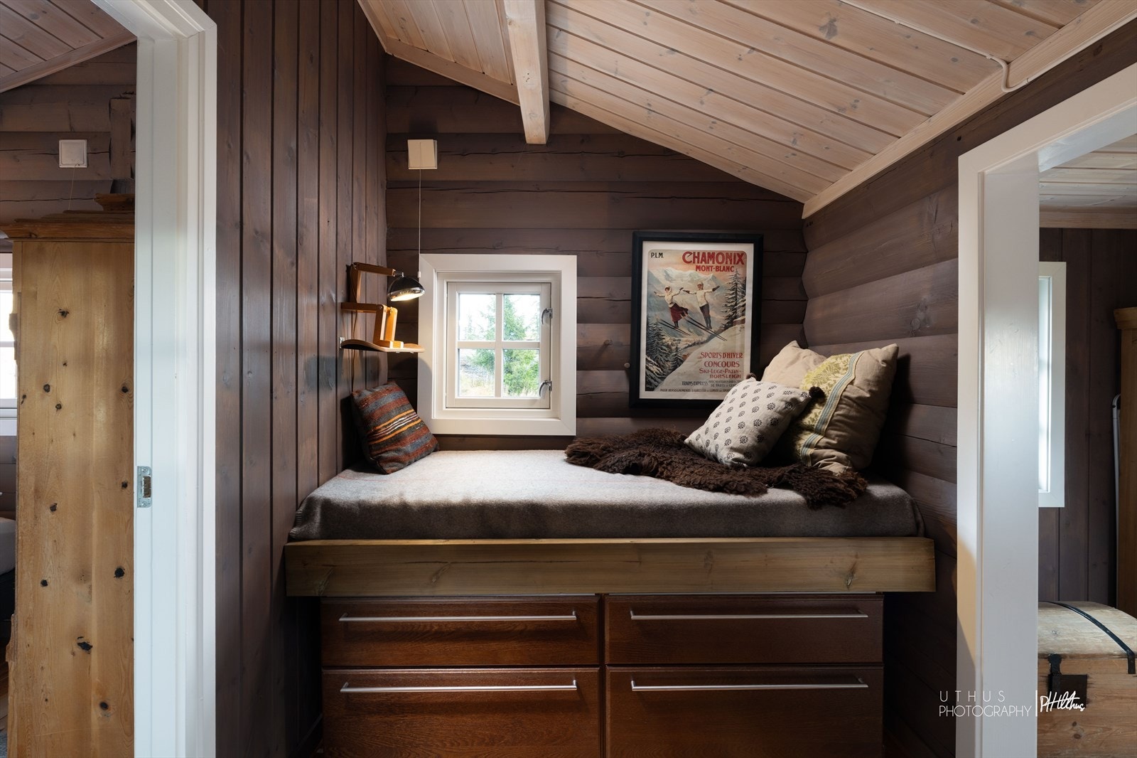 Koselig lesekrok om man vil trekke seg litt tilbake. Galleribilde