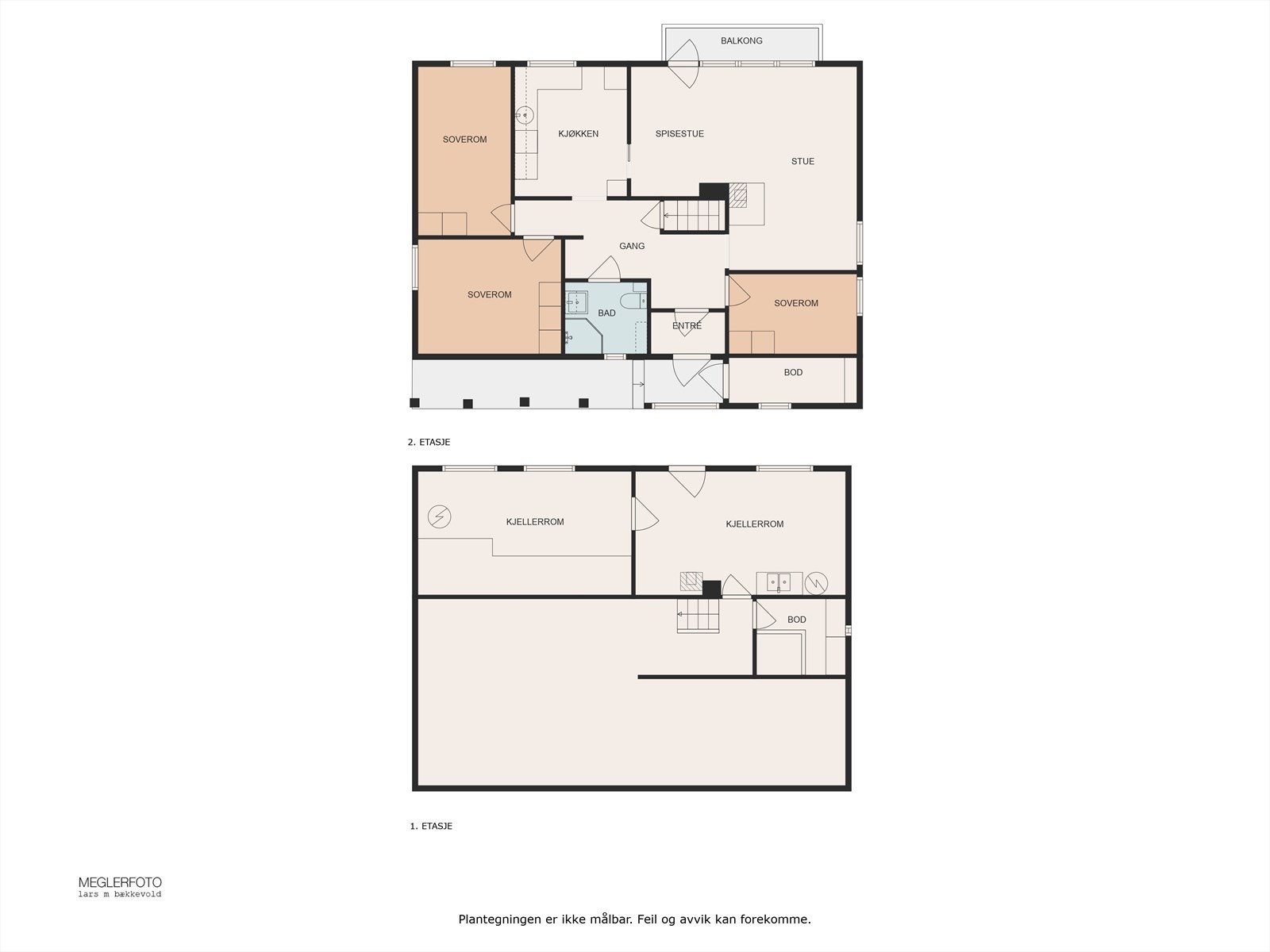 Planløsning begge etasjer Galleribilde