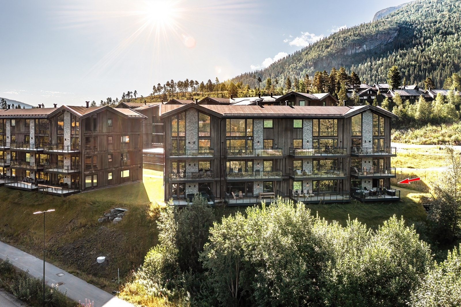 Leilighetens beliggenhet i bygget. Galleribilde