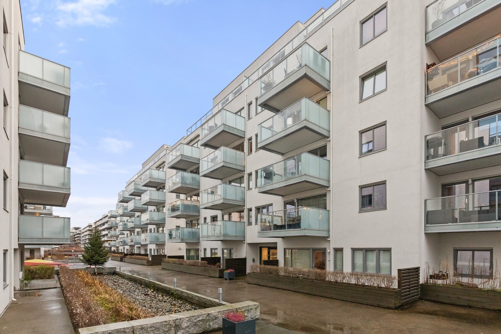 Borettslaget består av 152 andelsleiligheter. Galleribilde