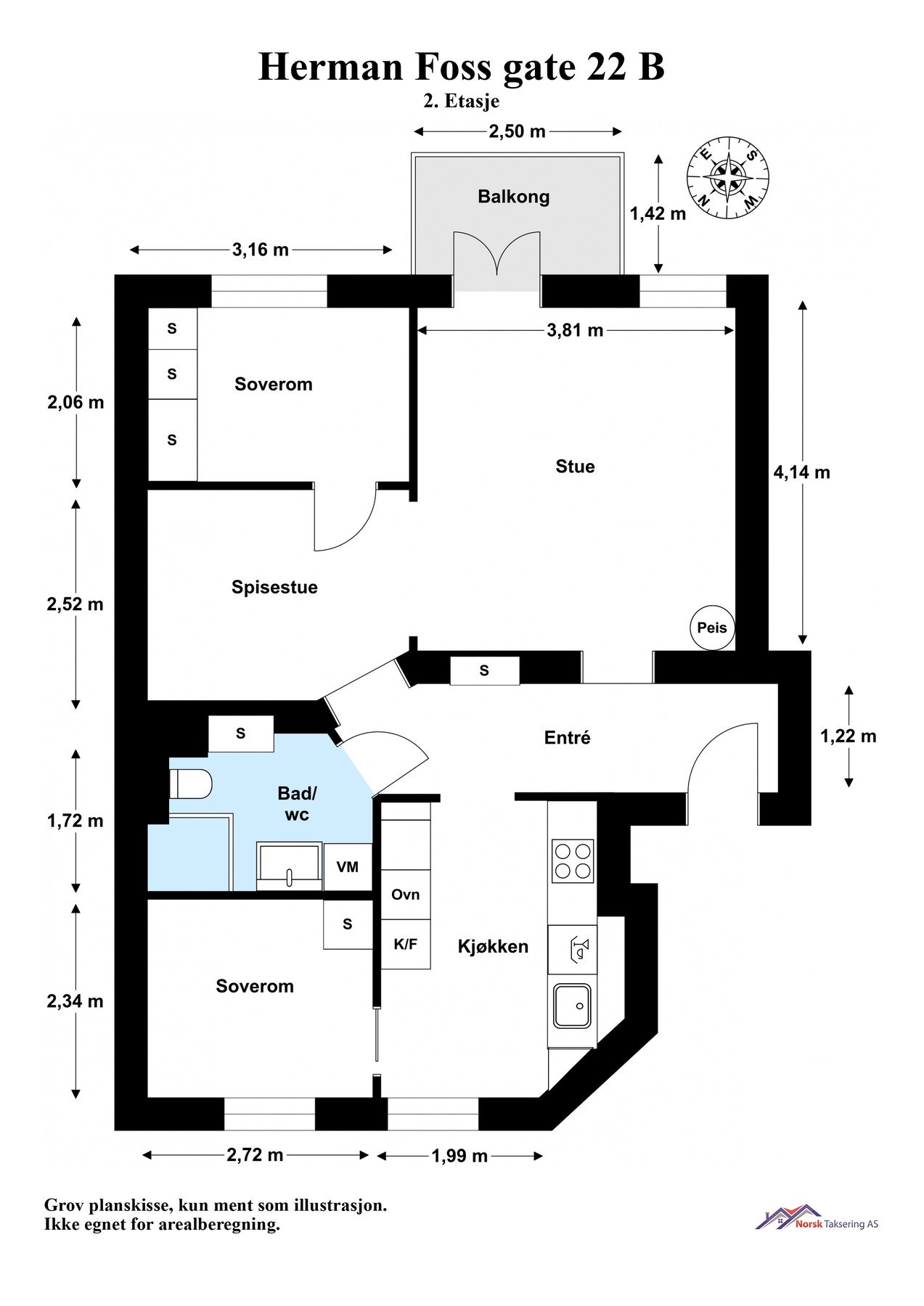 Planskisse Galleribilde