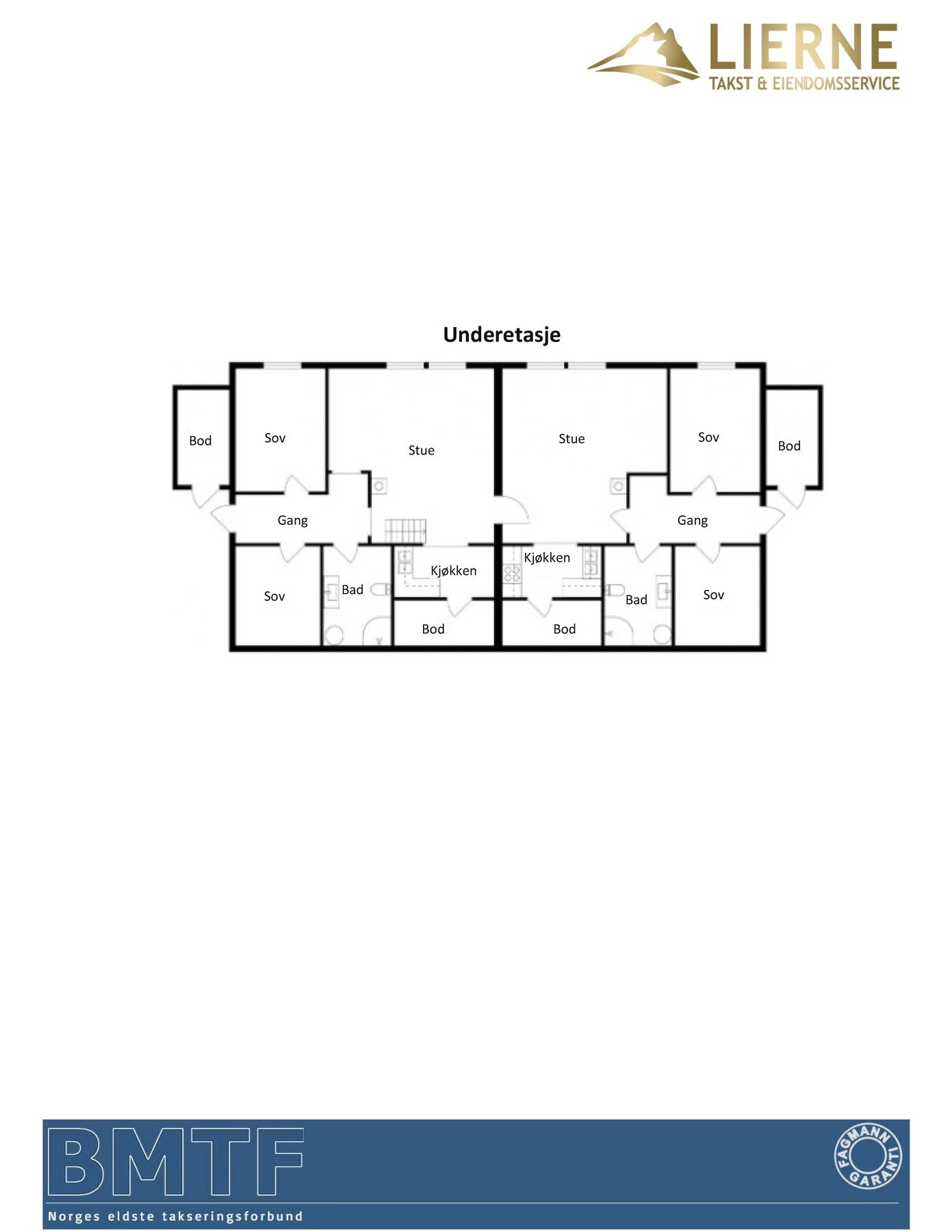 Planskisse underetasje. Galleribilde