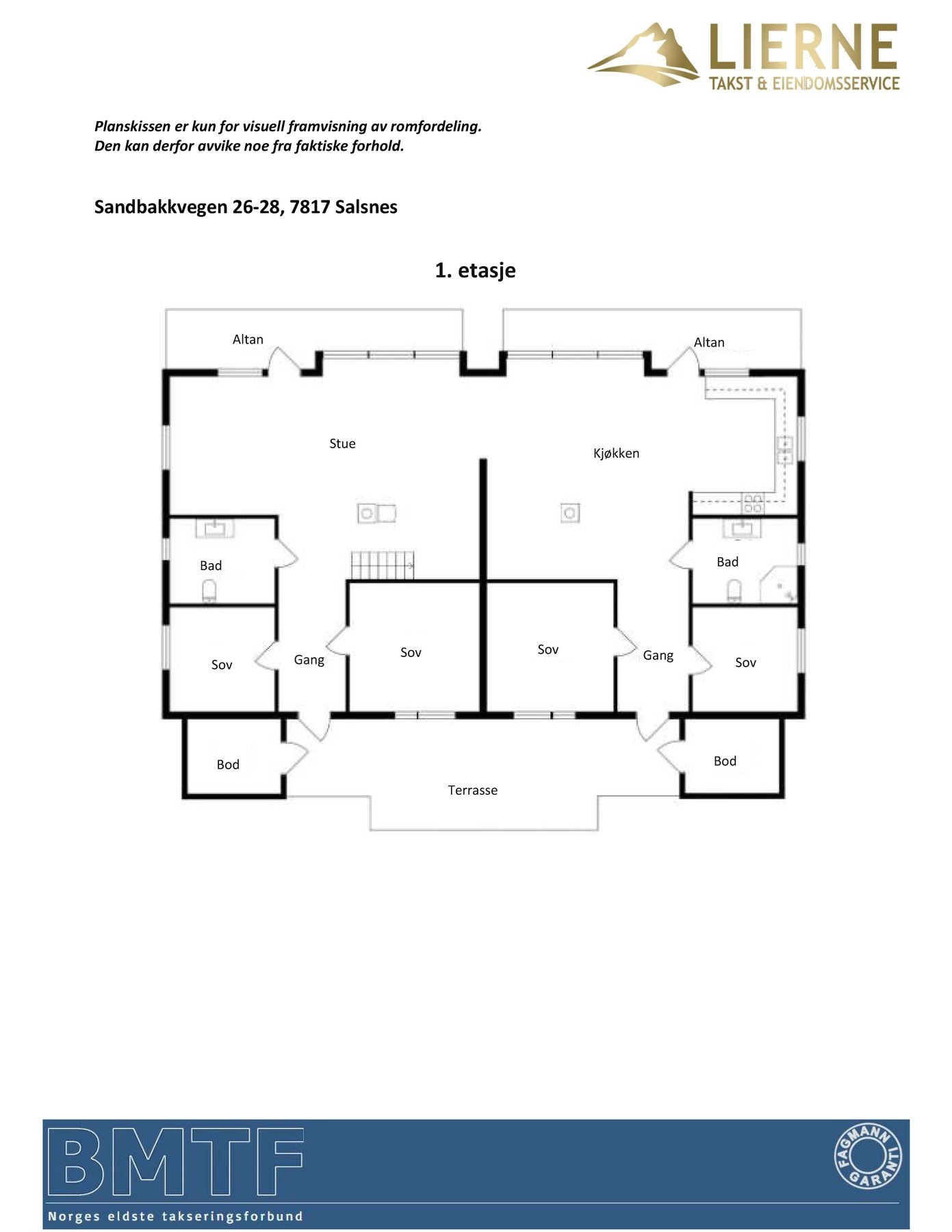 Planskisse 1. etasje. Galleribilde