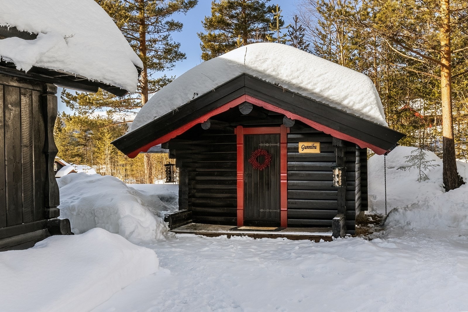"Gunnibu" er et perfekt eget anneks/stabbur som er benyttet til ekstra soveplass. Galleribilde