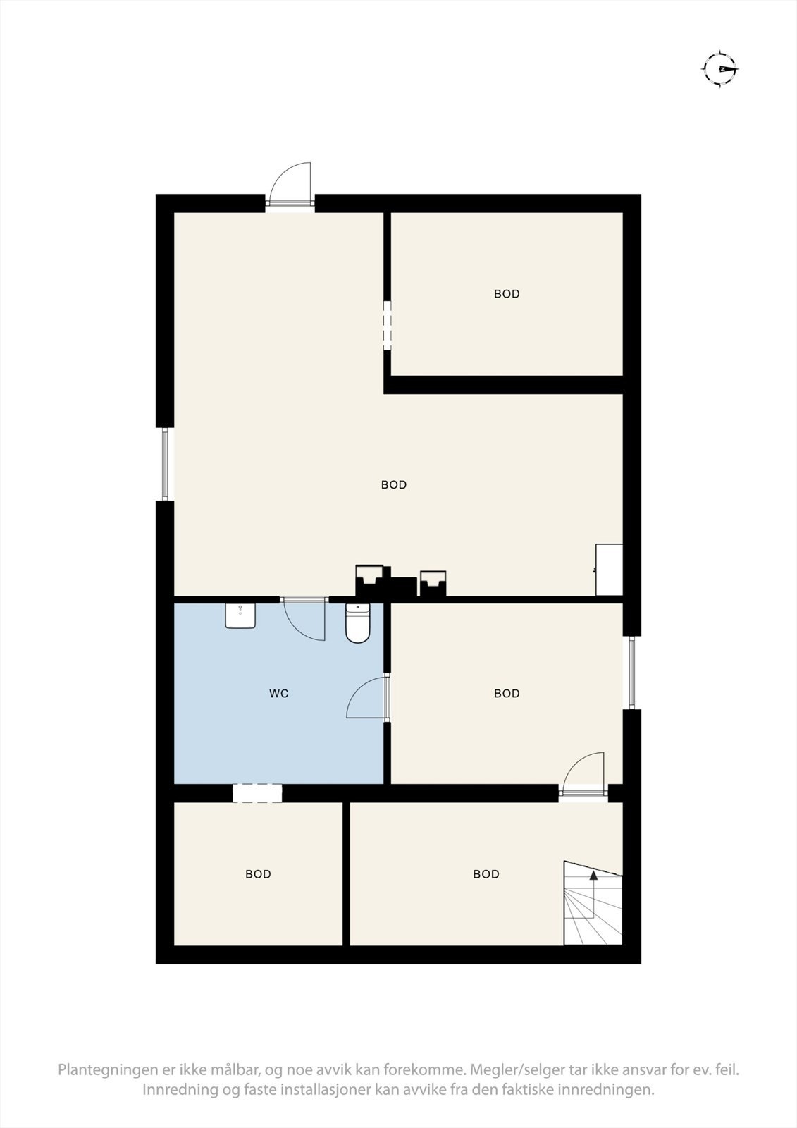 Kjeller - Se punkt "ferdigattest". Merk at kjelleren er felles for seksjonene og benyttes til lagringsplass. Kjelleren er ikke medregnet i arealet. Galleribilde