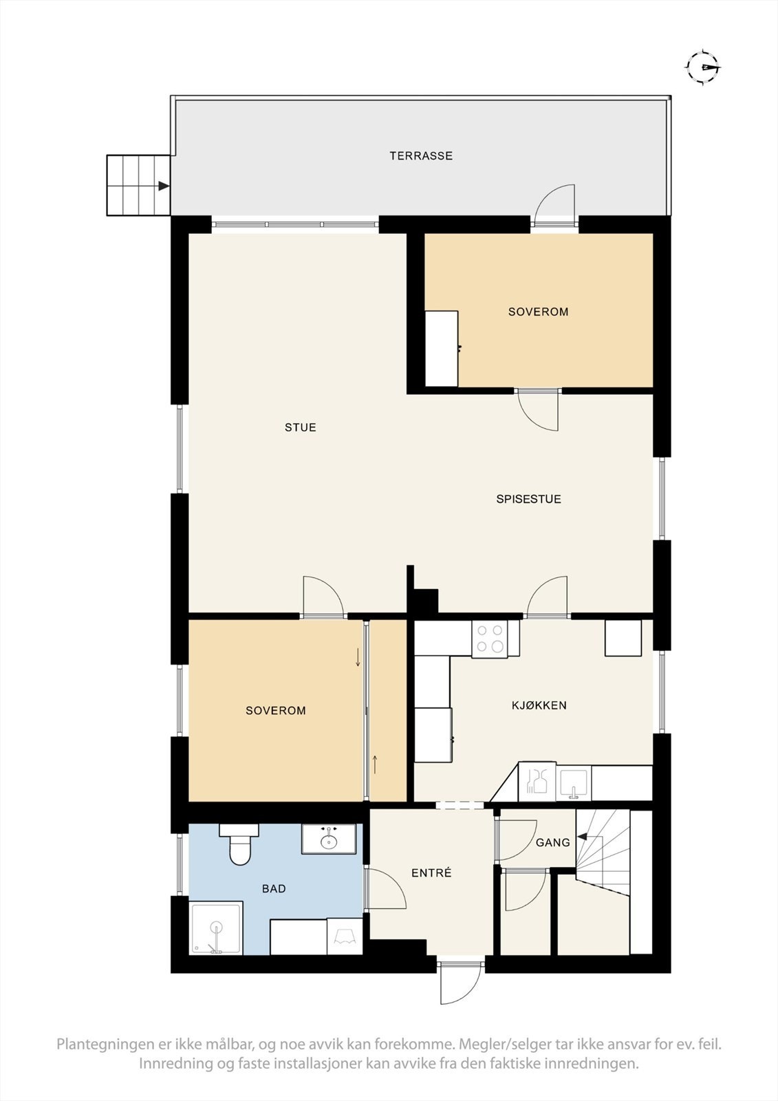 Første etasje - Se punkt "ferdigattest". Galleribilde