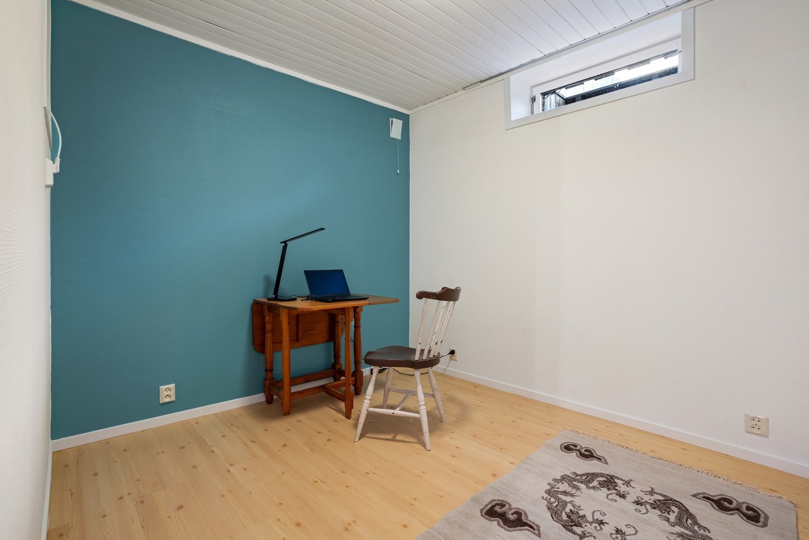 Innredet kontor i kjelleren. Se punkt ferdigattest for mer informasjon. Galleribilde