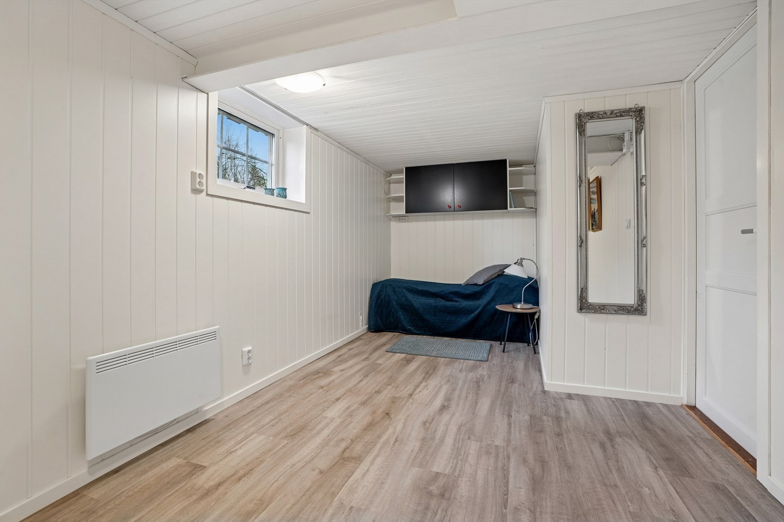 Innredet soverom i kjelleren. Se punkt ferdigattest for mer informasjon. Galleribilde