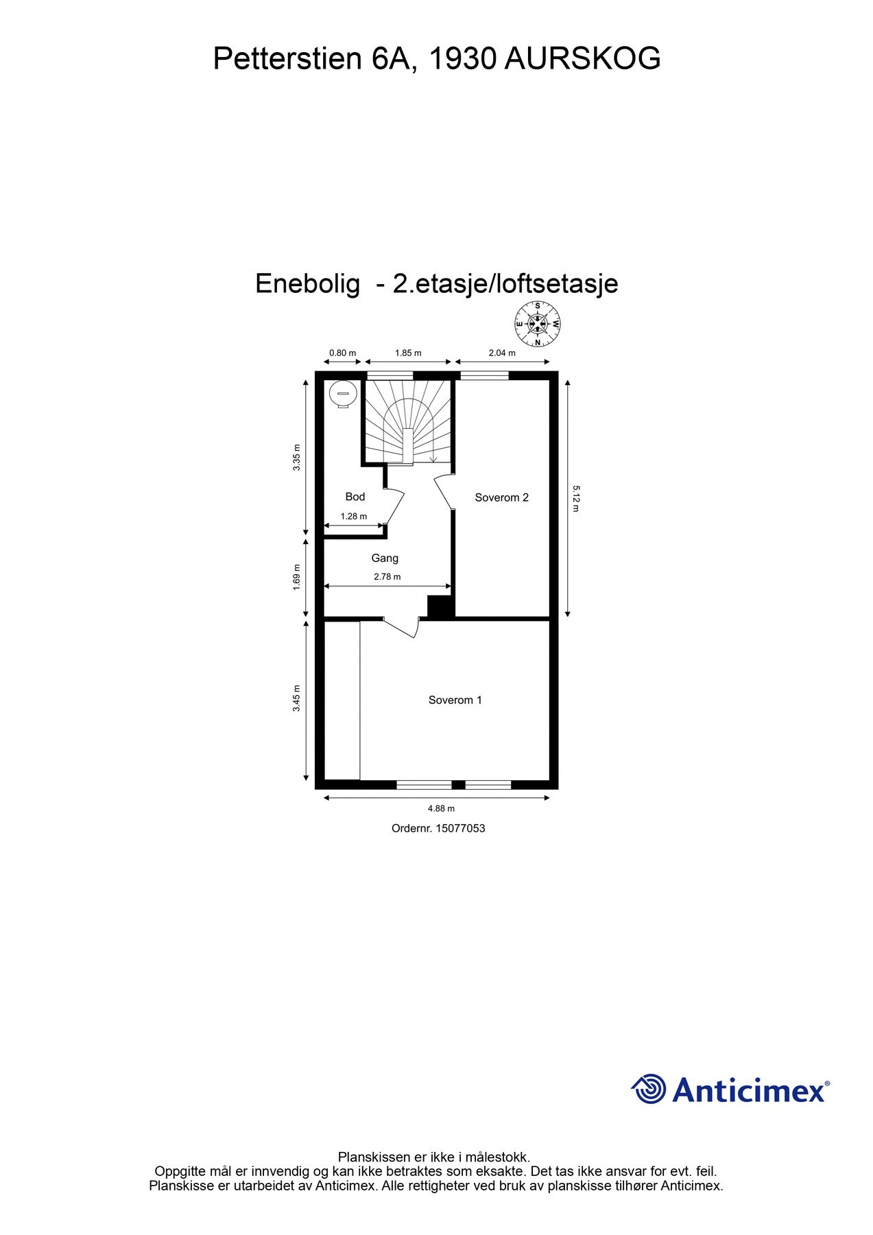 For en ekstra liten oversikt får du først se plantegningen over etasjen. Galleribilde