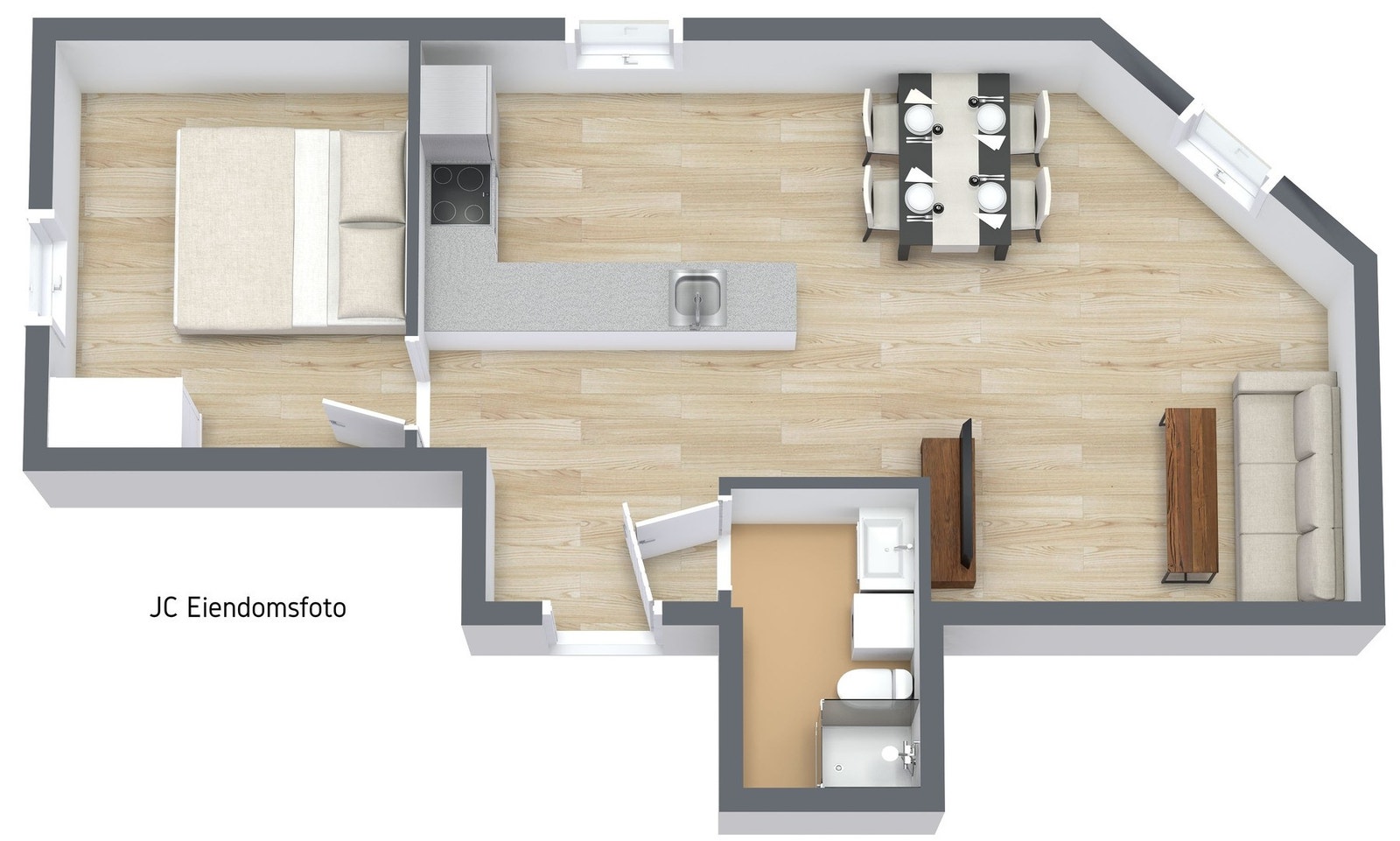 3d plantegning. Galleribilde