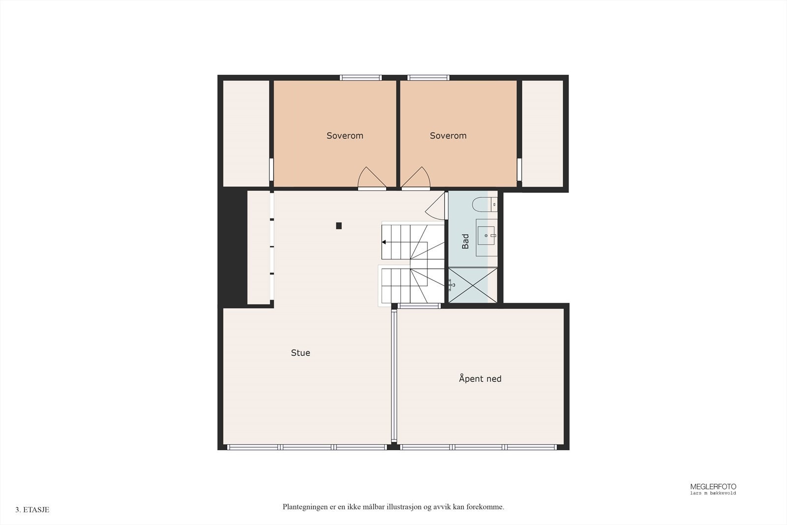 Plantegning loftsetasje. Galleribilde