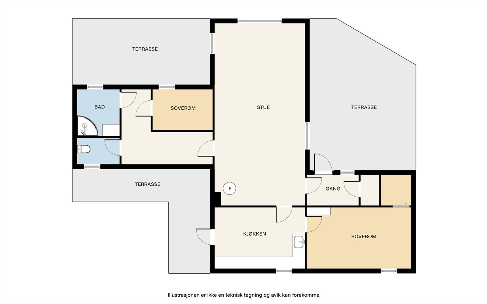 Plantegning hytte Galleribilde