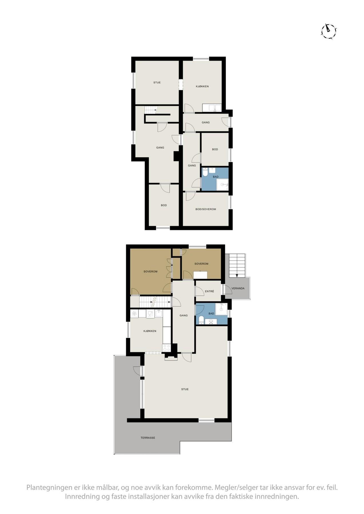 Planskisser over boligen. Galleribilde